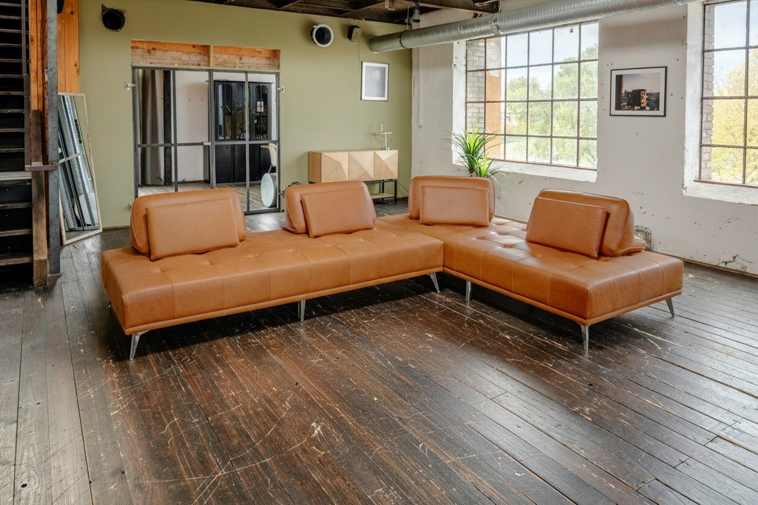 KAWOLA 4-Sitzer WIOLO, Couch Leder verschiedene Farben