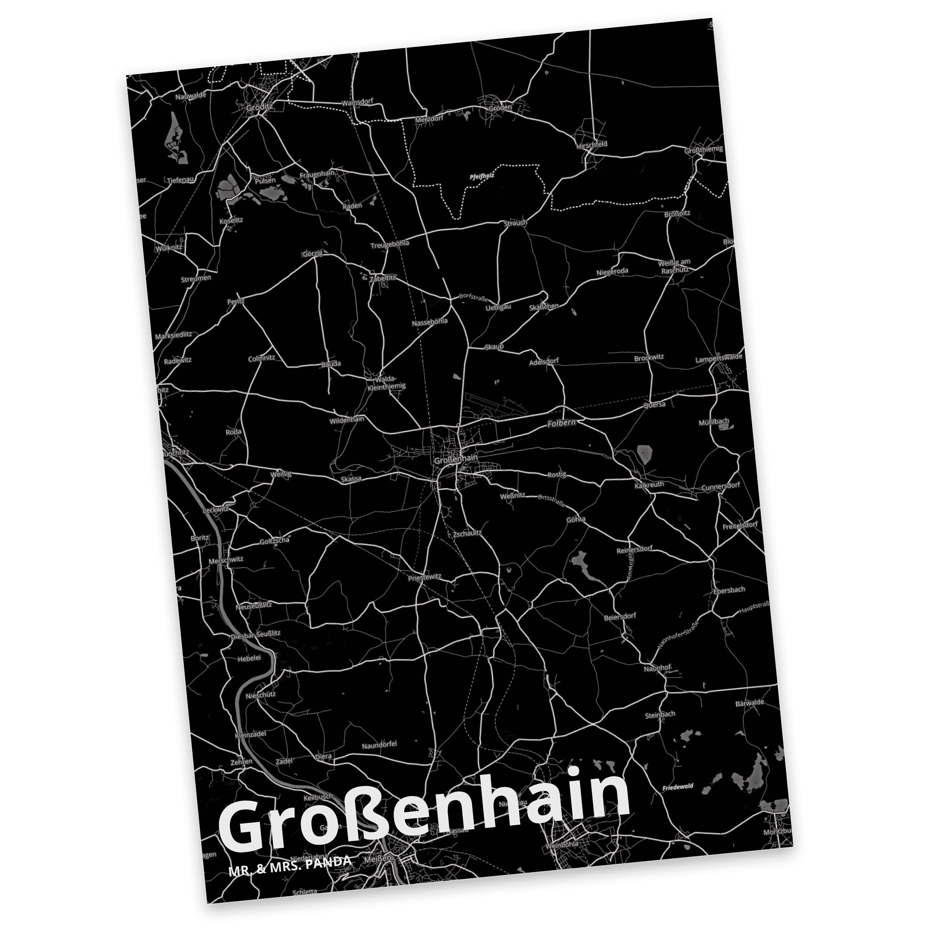 - Mrs. Stadt & Karte Mr. Geschenk, Städte, Landkarte Dorf Postkarte Stadtpl Großenhain Panda Map