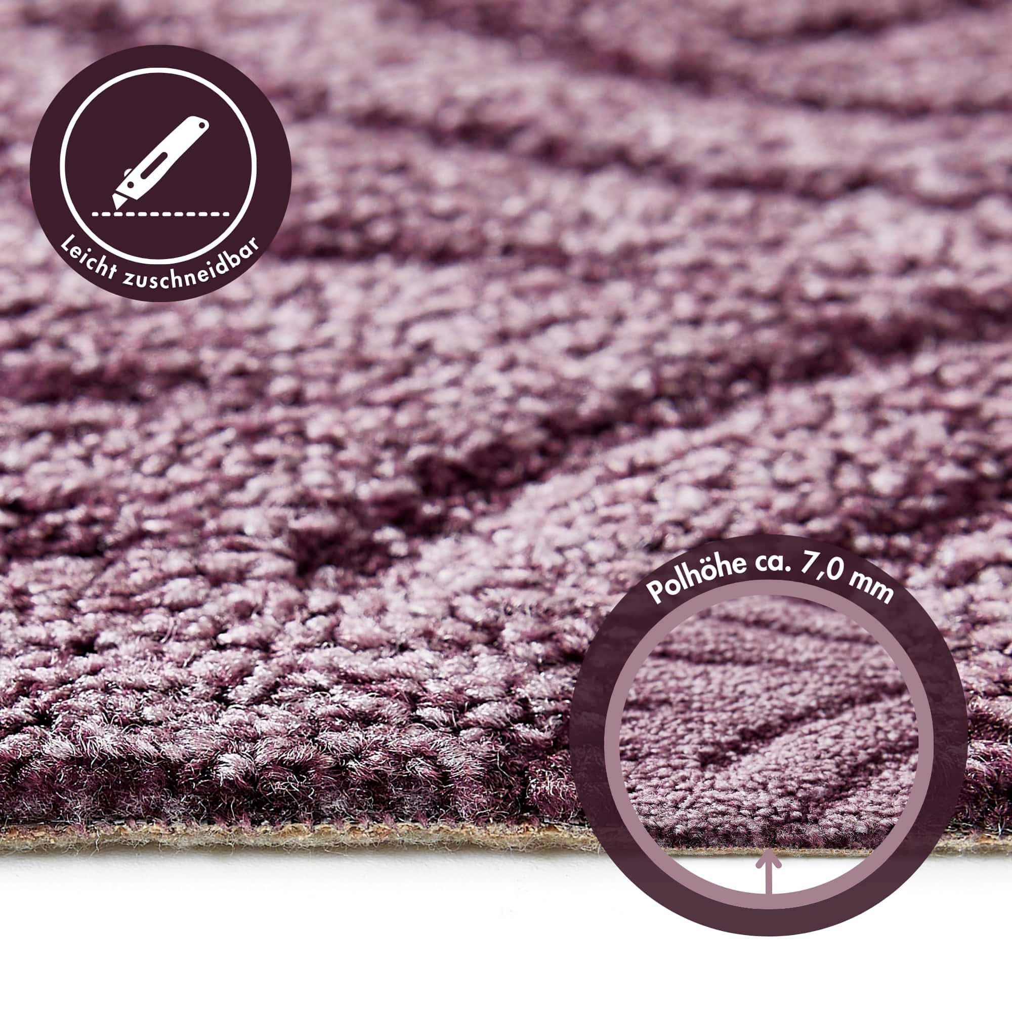 Andiamo Teppichboden Amberg, Strukturschlinge, Made in Belgium, rechteckig, Höhe: 9 mm, Breite 200, 300, 400 oder 500 cm, Hoch-Tief Effekt, strapazierfähig