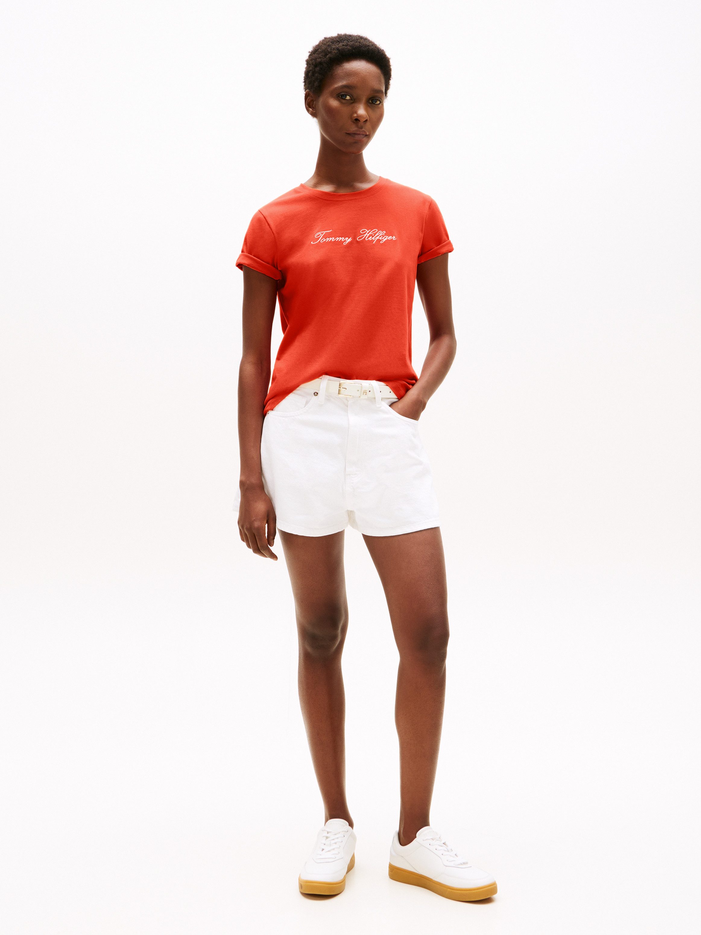Tommy Hilfiger Kurzarmshirt SCRIPT REG C-NK günstig online kaufen