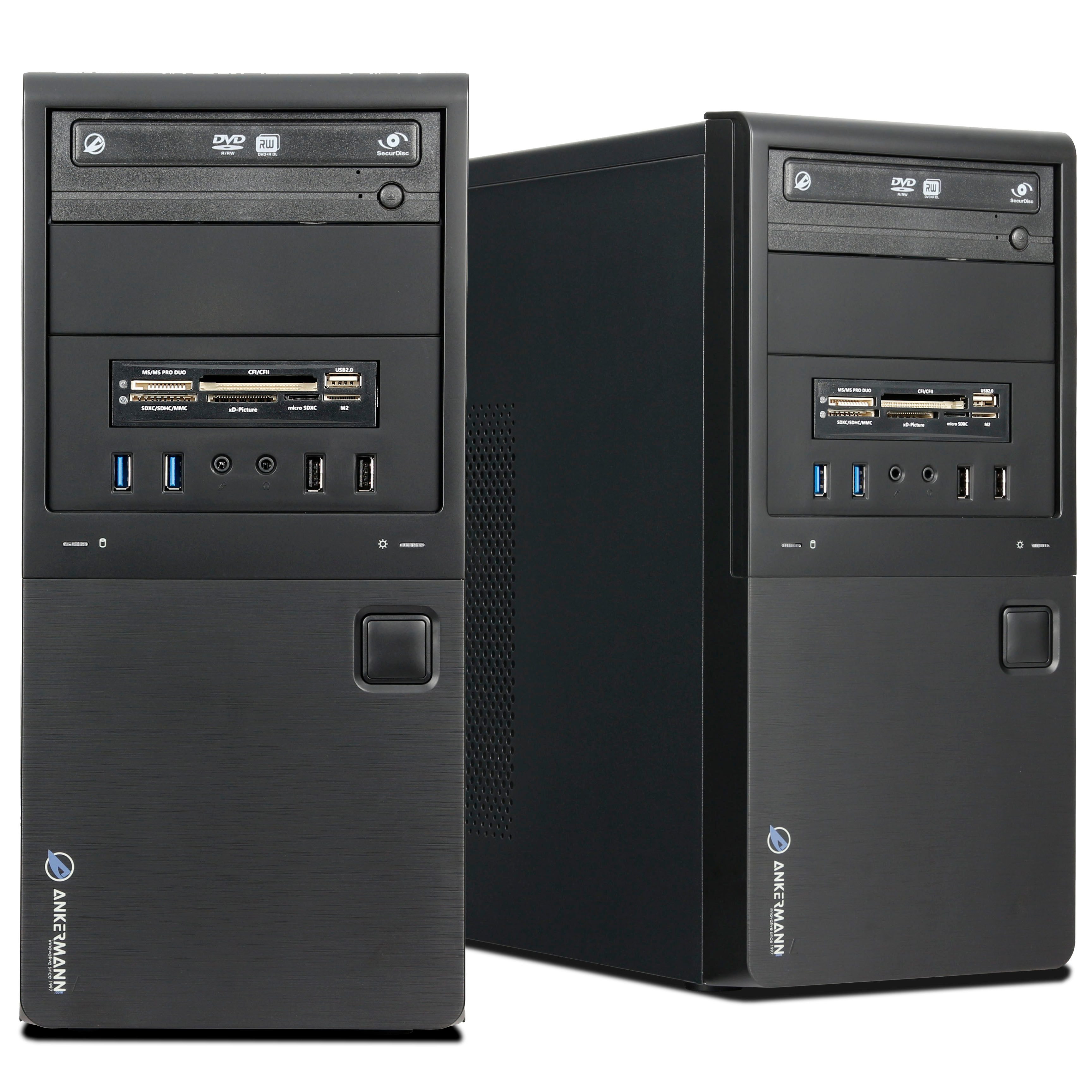 ANKERMANN-PC Business Work V3 PC (AMD Ryzen 5 Ryzen 5 3400G, Radeon Onboard Graphics, 16 GB RAM, 1000 GB SSD, Luftkühlung) – Bild 4 von 5