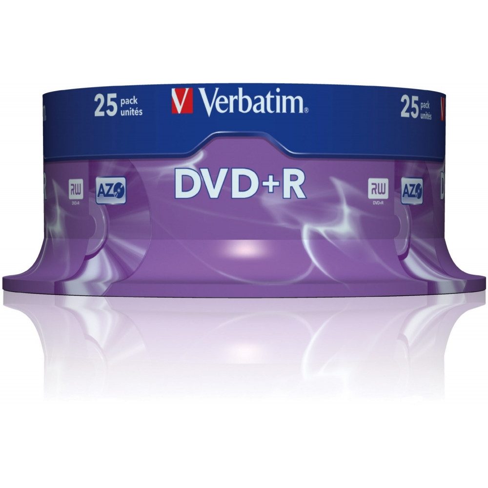 Verbatim DVD-Rohling Verbatim DVD+R 4.7GB 16x Cakebox (25 Disc) Rohlinge