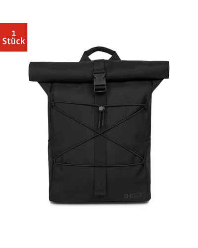 SNOCKS Cityrucksack Freizeitrucksack, Roll-Top Rucksack (1-tlg), erweiterbar 16-25L, wasserabweisend, Handgepäck, Laptoprucksack