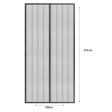 Grafner Insektenschutz-Vorhang Insektenschutzgitter magnetisch Tür Fliegengitter, Maße: ca. 100 x 210 cm