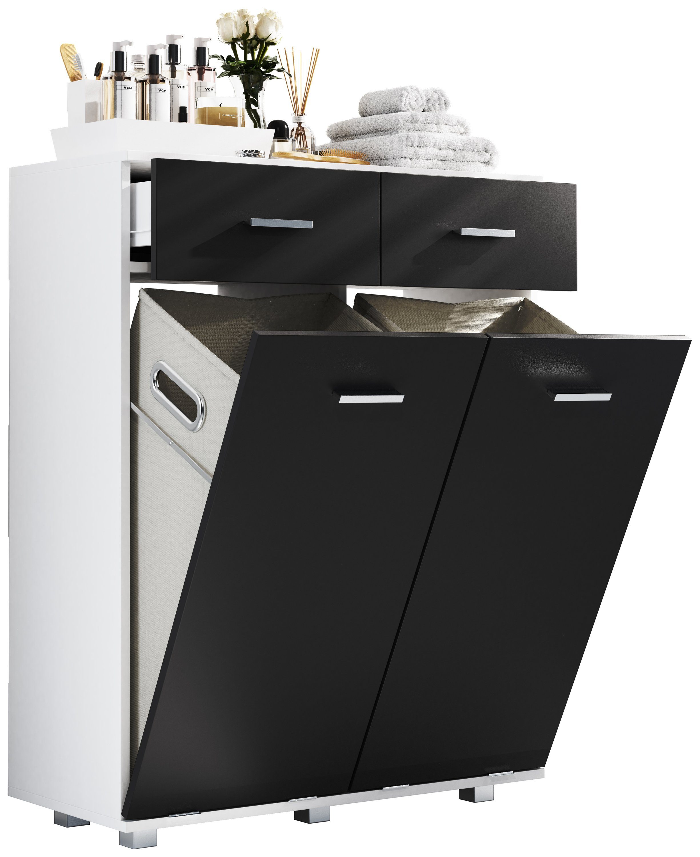 VCM Hochschrank Wäscheschrank Wäschetruhe Wäschebox Zalo L günstig online kaufen