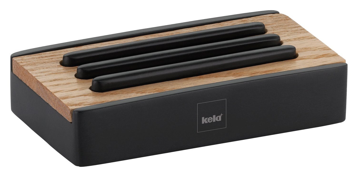 kela Seifenschale CUBE, Schwarz, Braun, mit günstig online kaufen