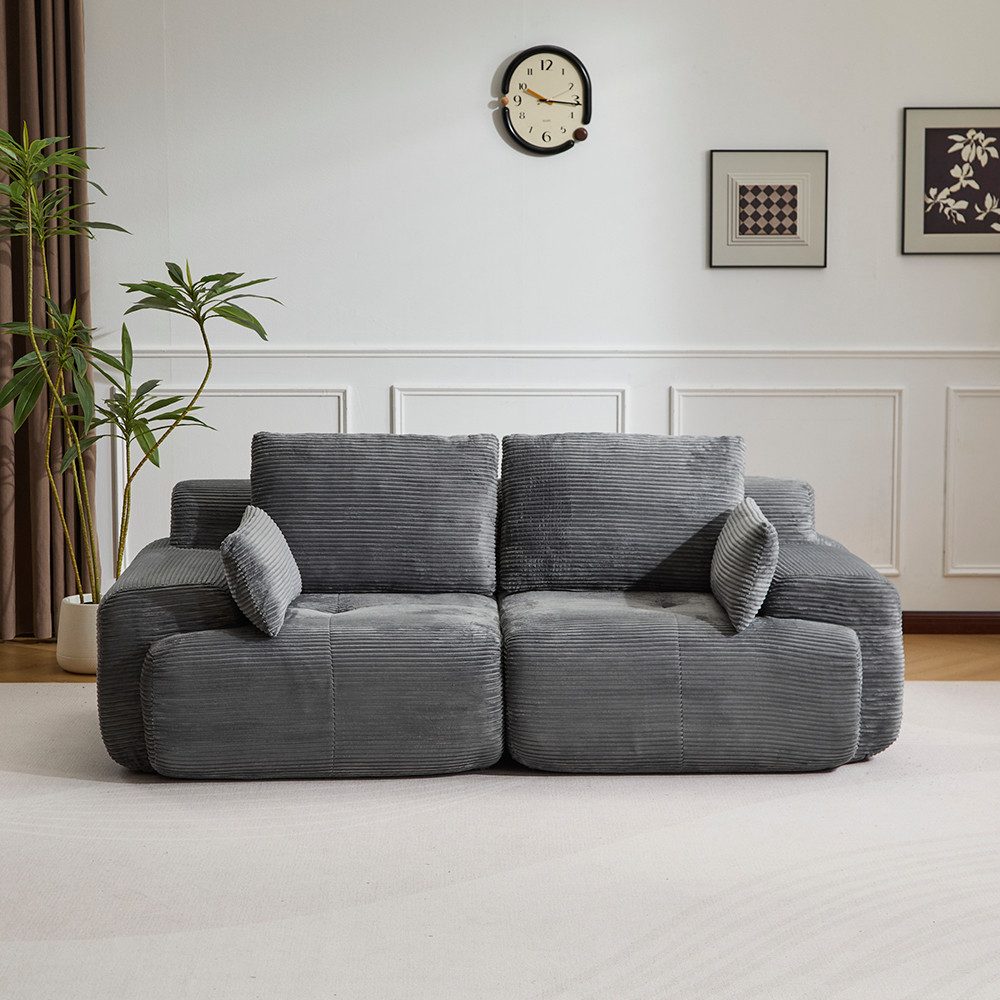 Vankel Sofa 2-Sitzer Sofa für Wohnzimmer, modulare Gestaltung & Komfort, Hochwertiger Cordstoff für weichen, langlebigen Komfort