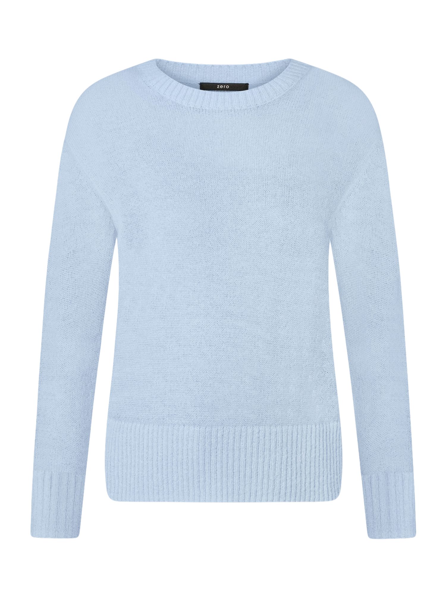 Zero Langarmshirt blau,Casual,Polyamid,Unifarben,Rundhals,Lang,Regular Fit