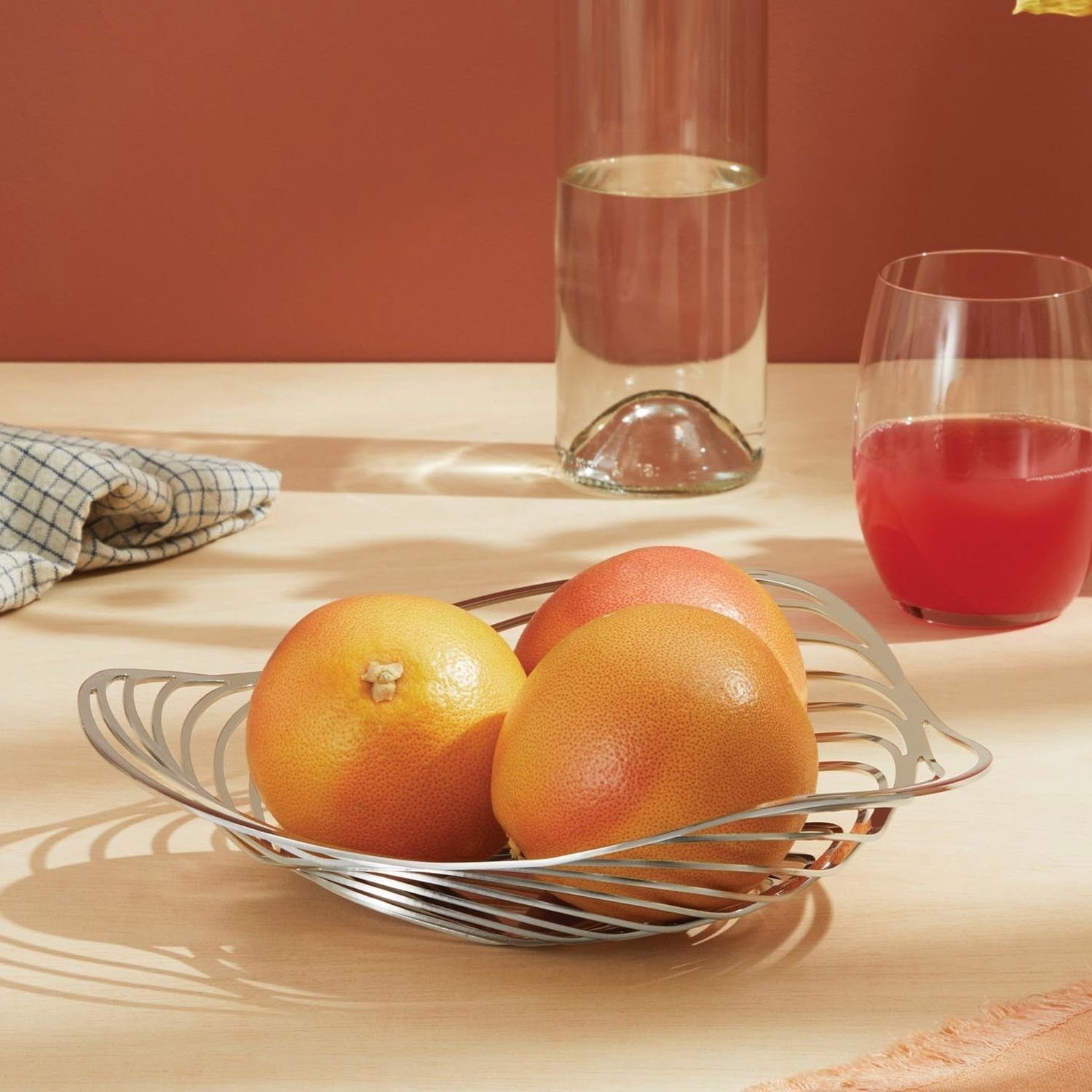 Alessi Obstschale Trinity Edelstahl 26 cm, Edelstahl