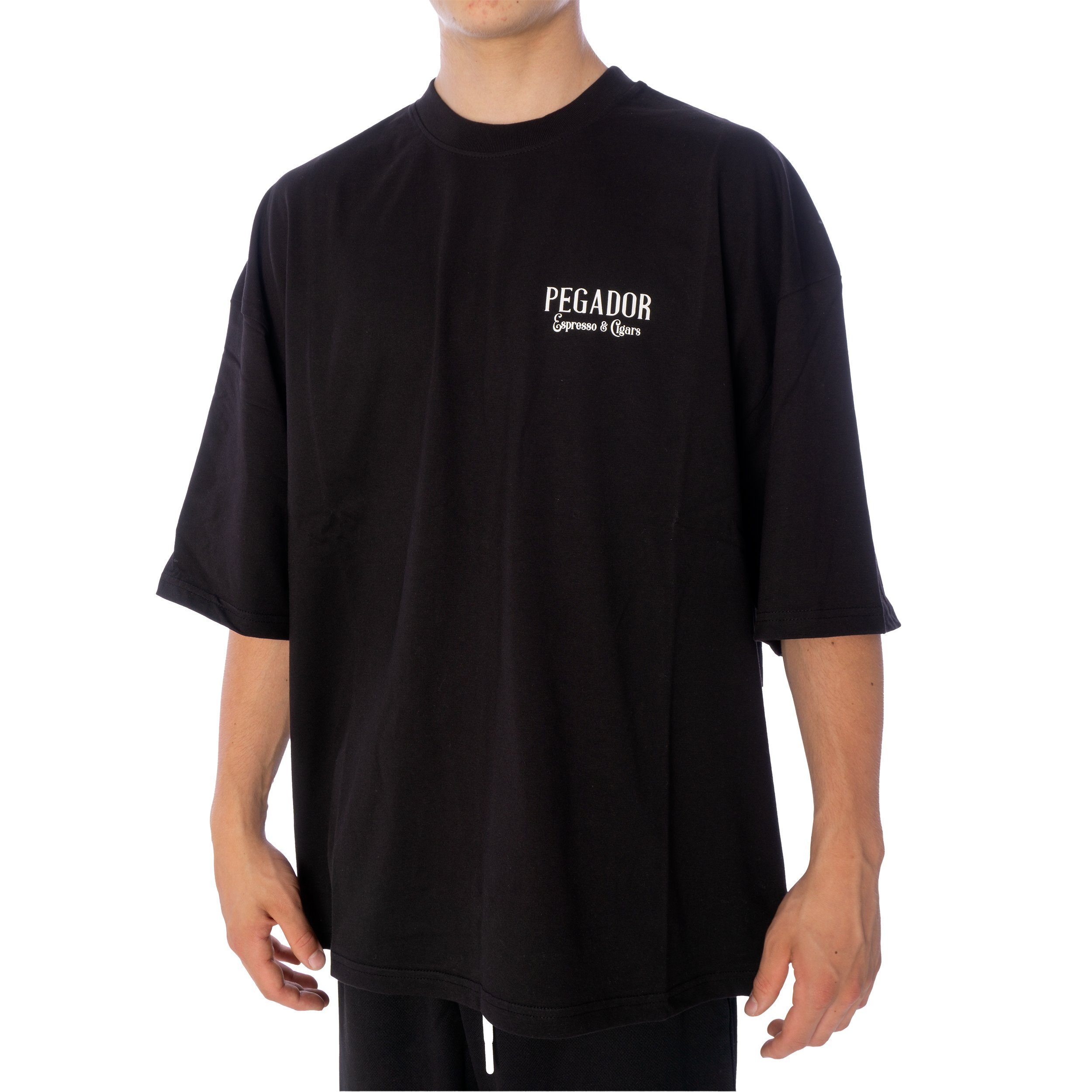 Pegador Racoon Herren Pegador T-Shirt T-Shirt schwarz Shirt (1-tlg) Boxy