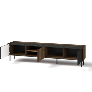 Compleo TV-Schrank COMO, dreitürig, RTV-Kabinett für großes Wohnzimmer, Breite: 200 cm Modern TV-schrank