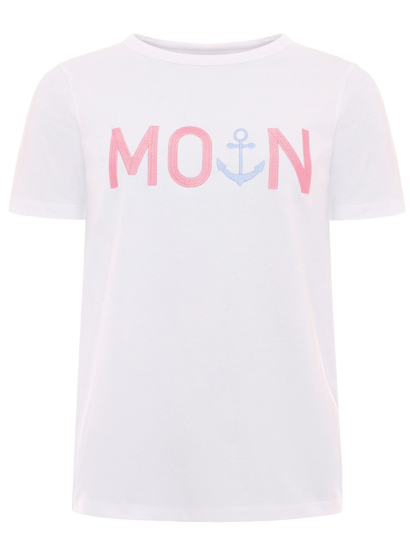 Zwillingsherz T-Shirt "MoinZH" Kurzarm, Rundhalsausschnitt, Stickerei, Baum günstig online kaufen