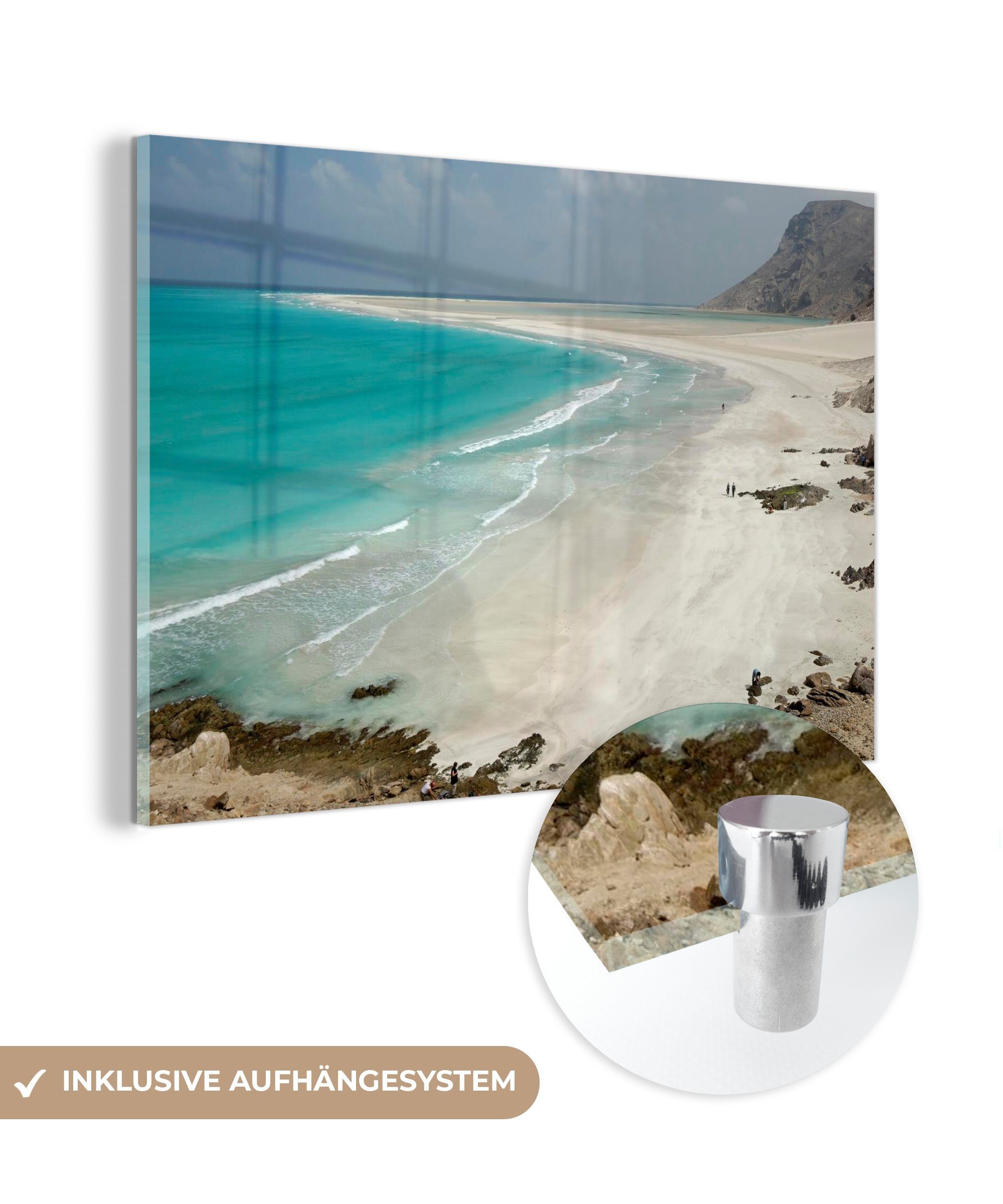 MuchoWow Acrylglasbild Wohnzimmer in Strand (1 St), Schlafzimmer Jemen, Acrylglasbilder &
