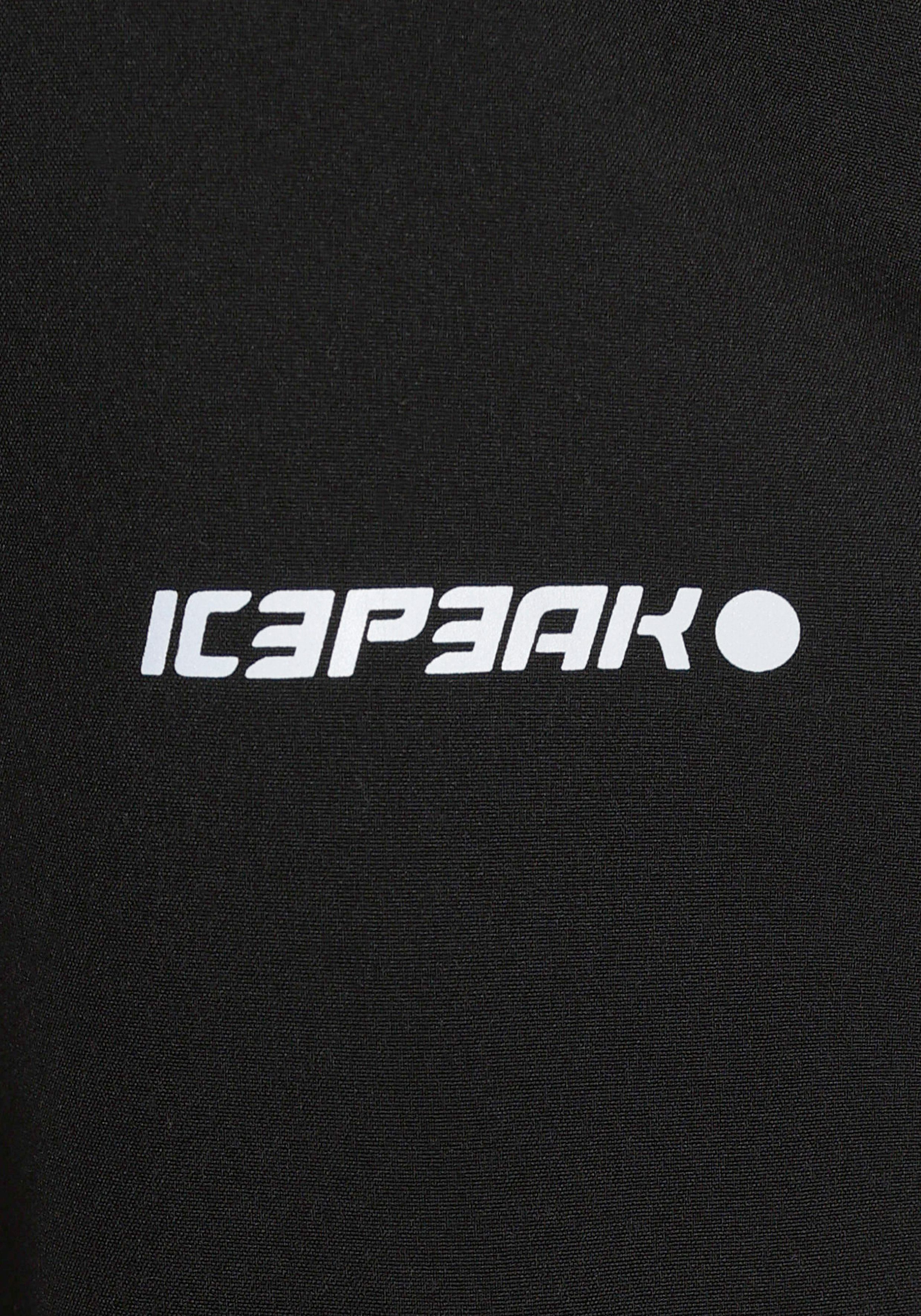 Icepeak Softshelljacke BRENHAM schwarz & Wasserabweisend Winddicht Atmungsaktiv &