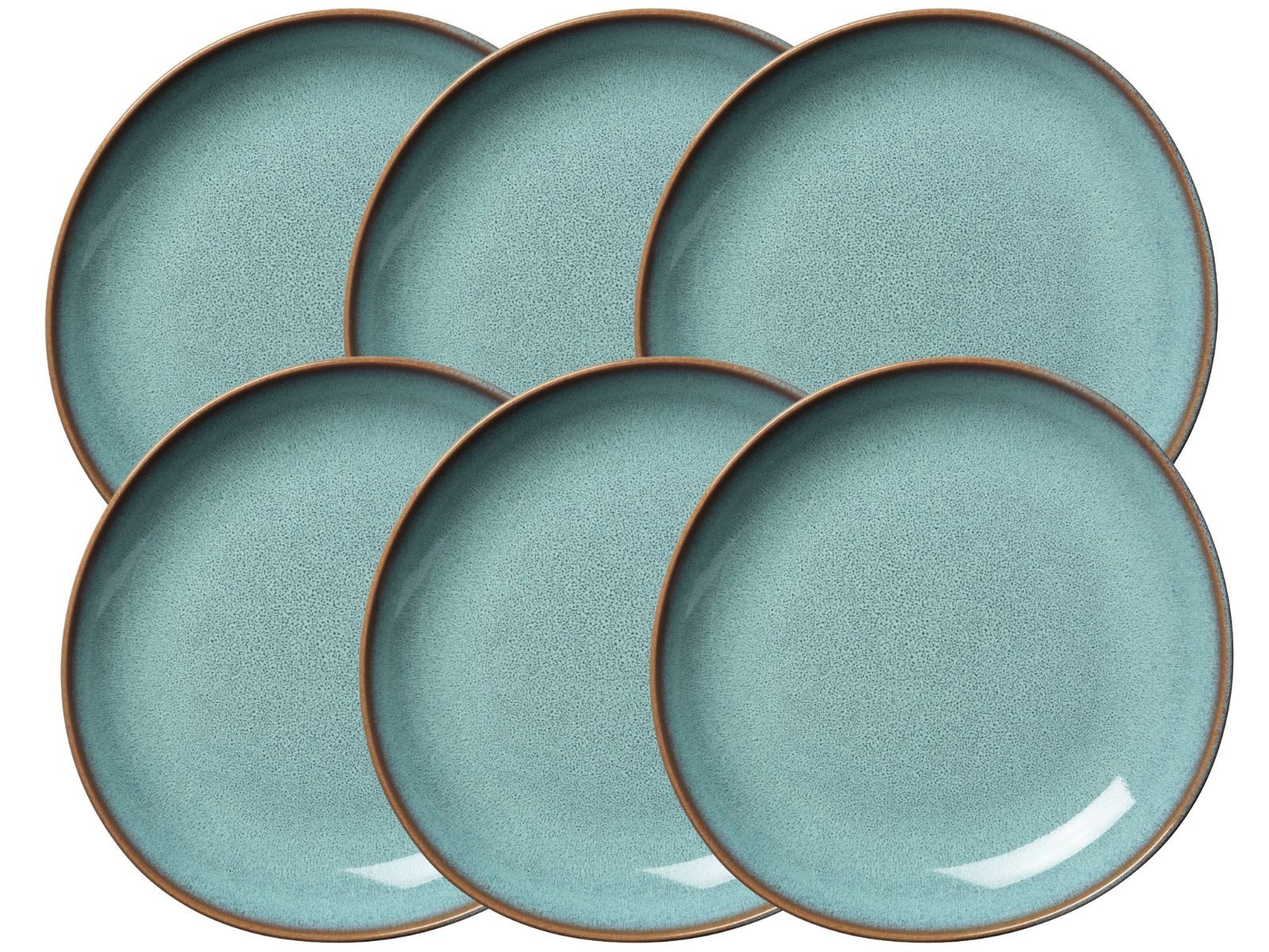 like. by Villeroy & Boch Geschirr-Set Lave glace Schale flach 28 cm Set6, Steingut