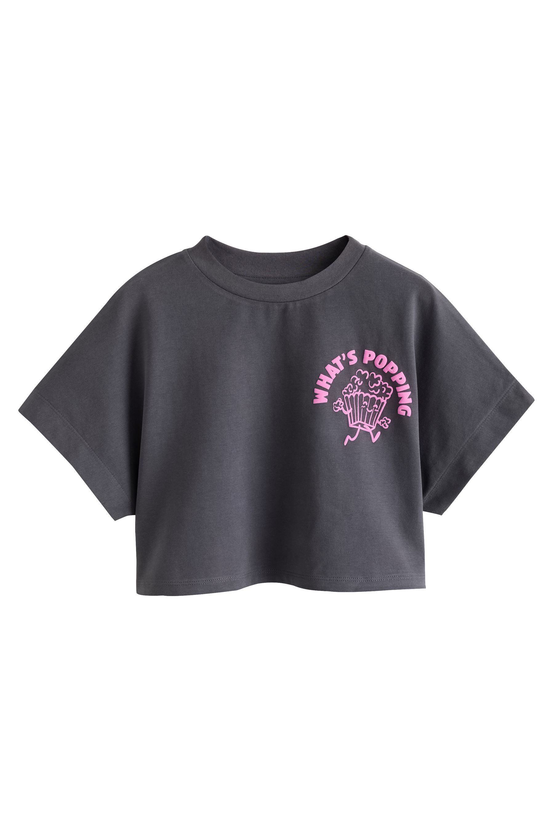 Next T-Shirt Kastiges T-Shirt mit Grafik (1-tlg)