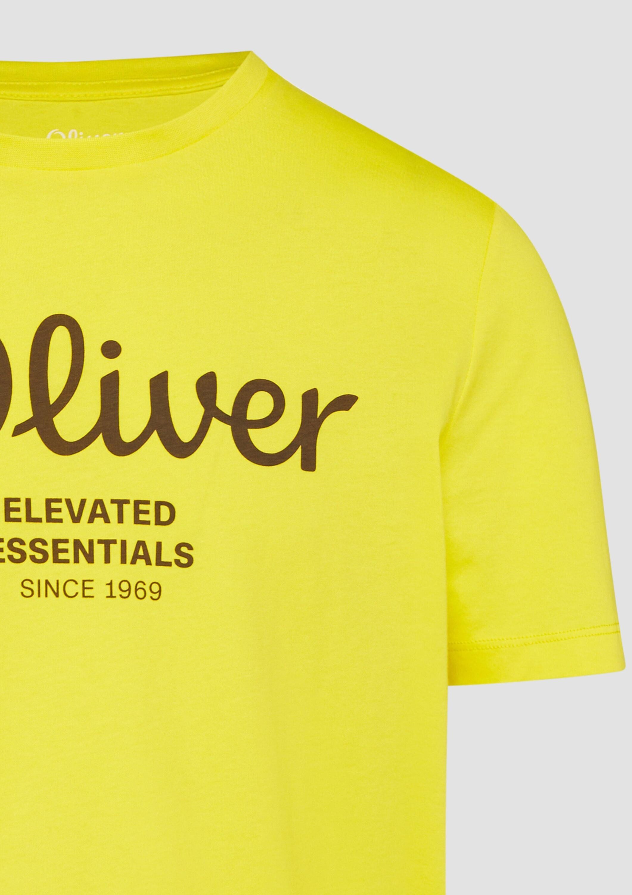 s.Oliver Kurzarmshirt T-Shirt T-Shirt mit Logo-Print