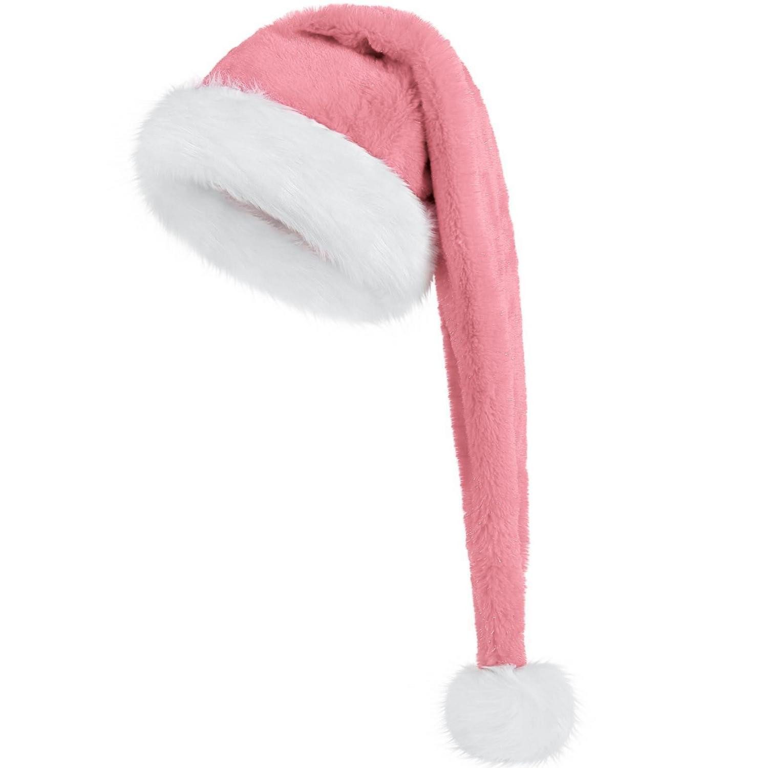 LuxusKollektion Plüschmütze Weihnachtsmütze Glitzer Rosa Erwachsene (1-St)