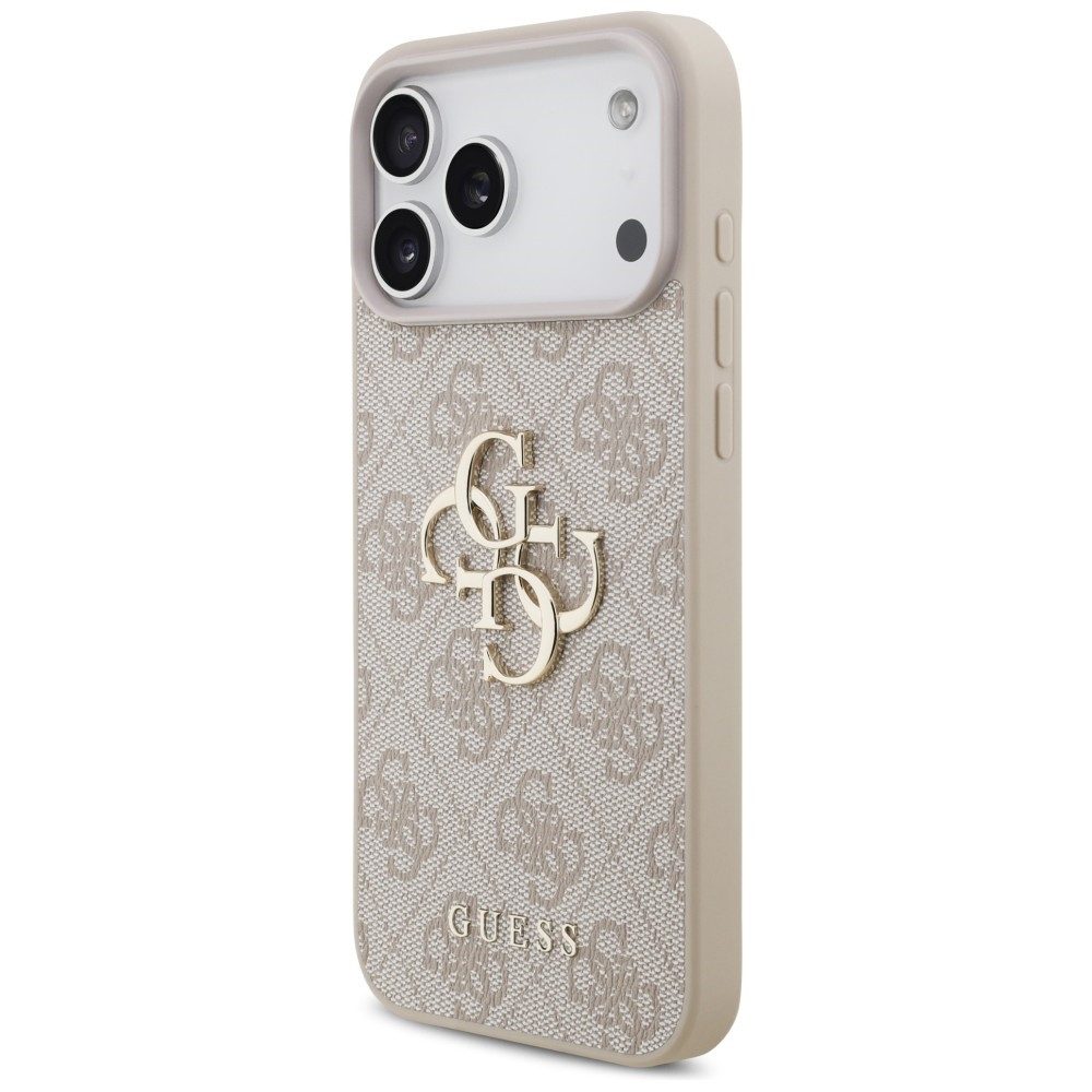 Guess Handyhülle iPhone 18 Pro Max Big Logo Metall Schutzhülle Case Kunstleder 6,9 Zoll, Kantenschutz – Bild 2 von 5