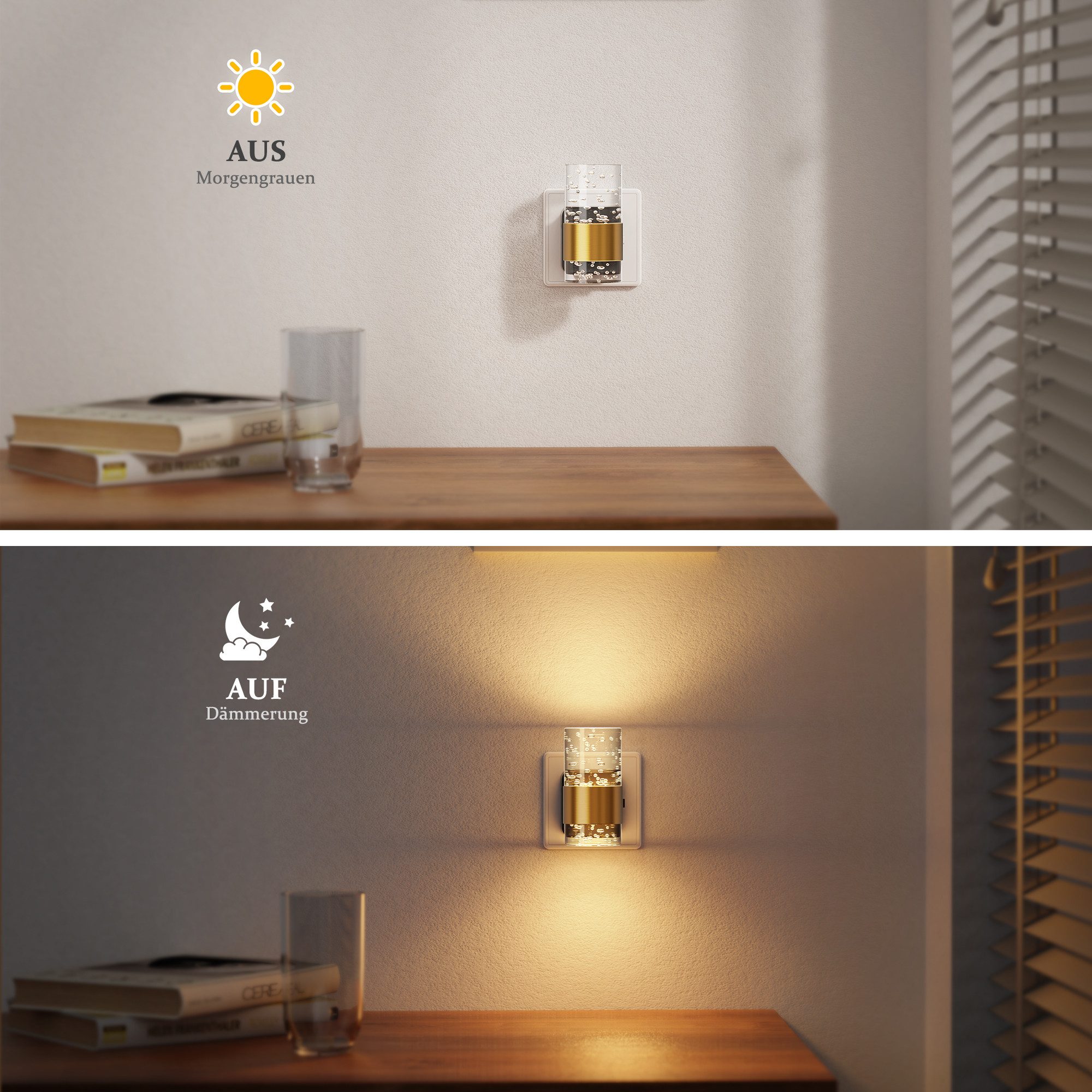 LOHAS-LED LED Nachtlicht LED Nachtlicht Steckdose, zylindrisches Acryl-Nachtlicht – Bild 3 von 5