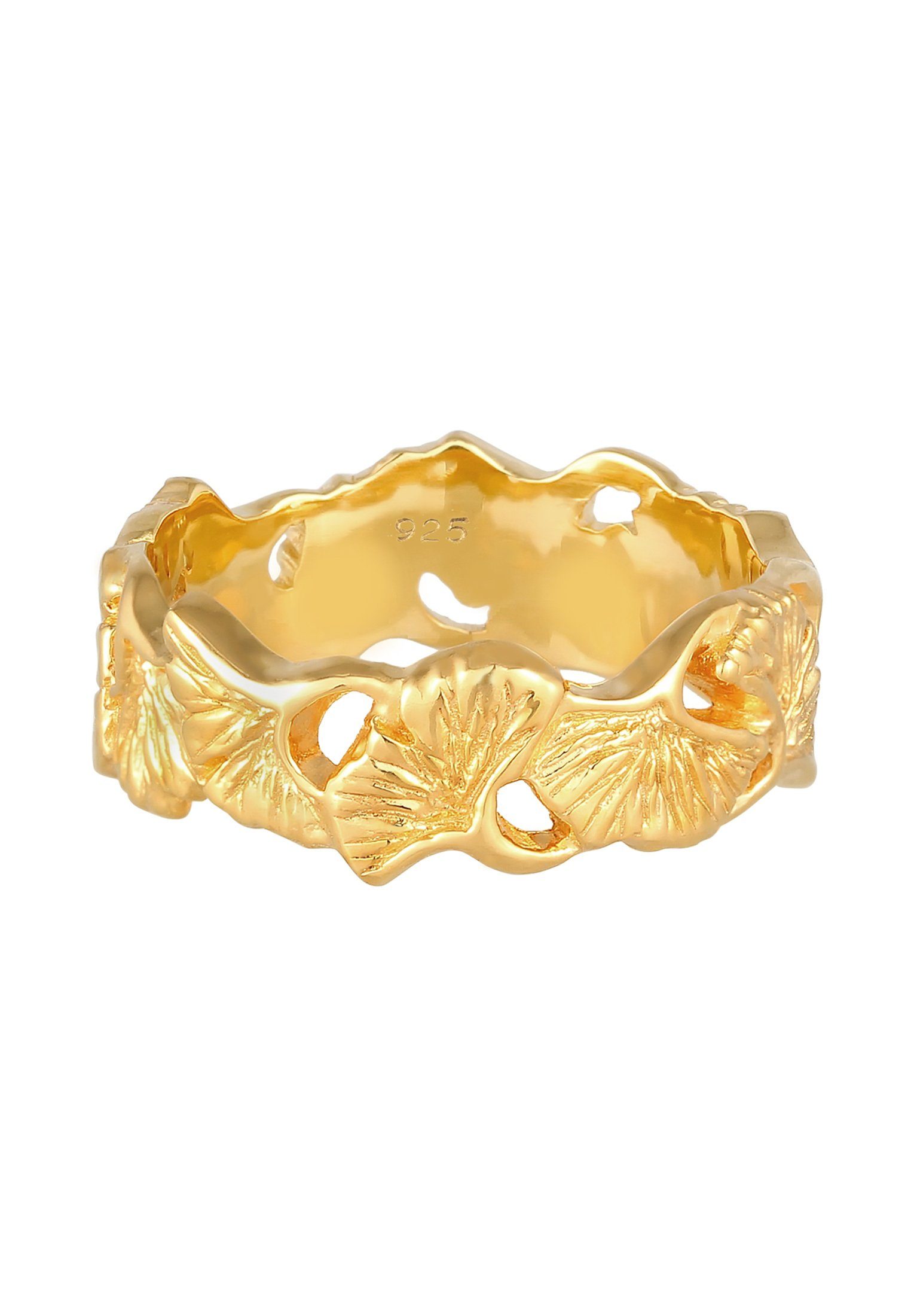 Elli Fingerring Ginkgo Blätter Trend Cool günstig online kaufen
