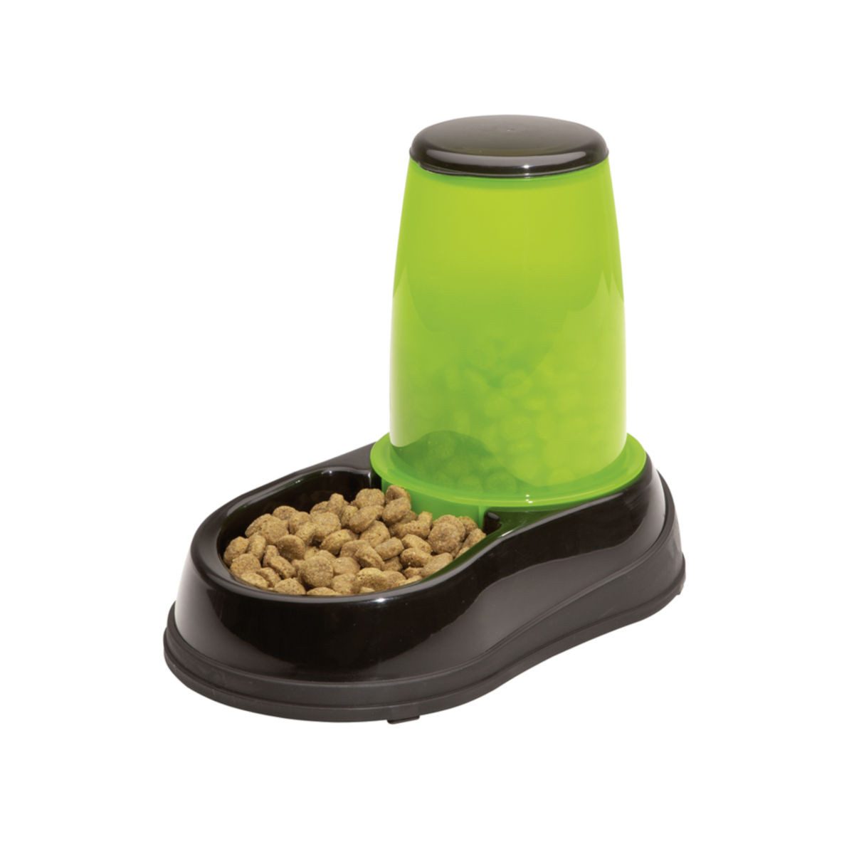 MAELSON Hunde-Futterspender Feedo 060, Futterspender für Hunde und Katzen, Grün/Schwarz, für 0,6kg