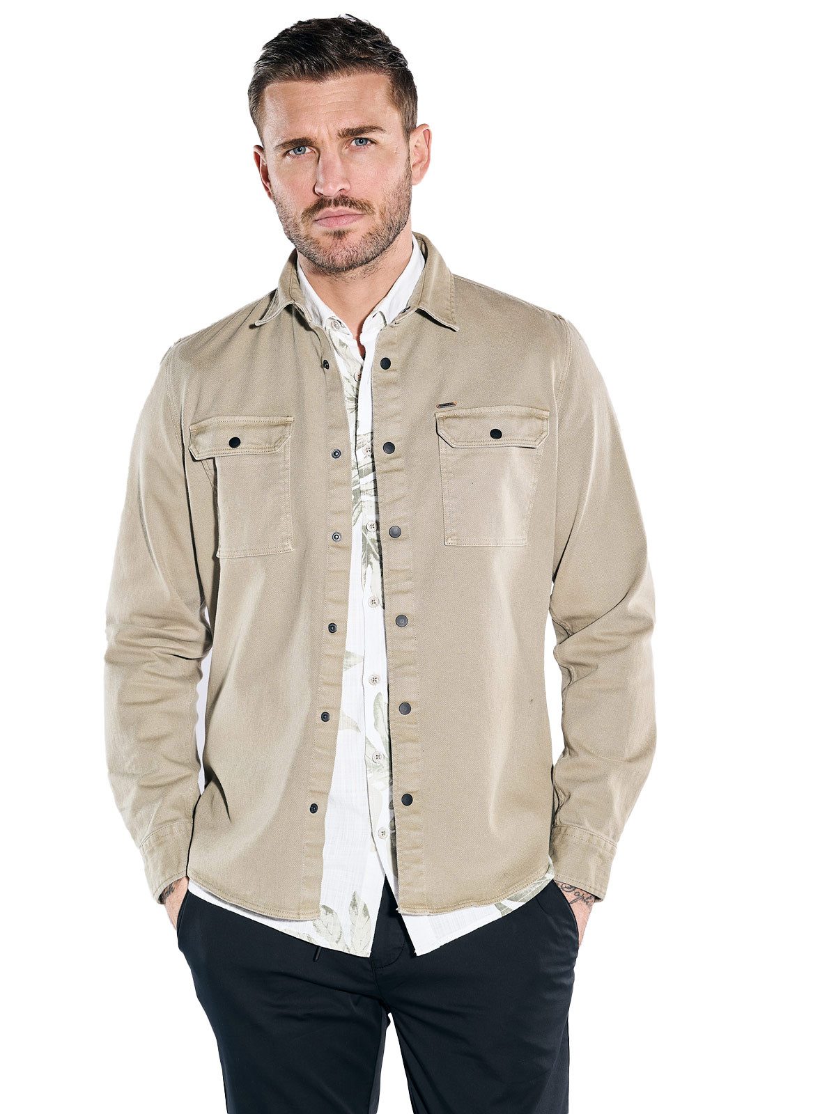 emilio adani Langarmhemd Overshirt in Twill-Warenqualität günstig online kaufen