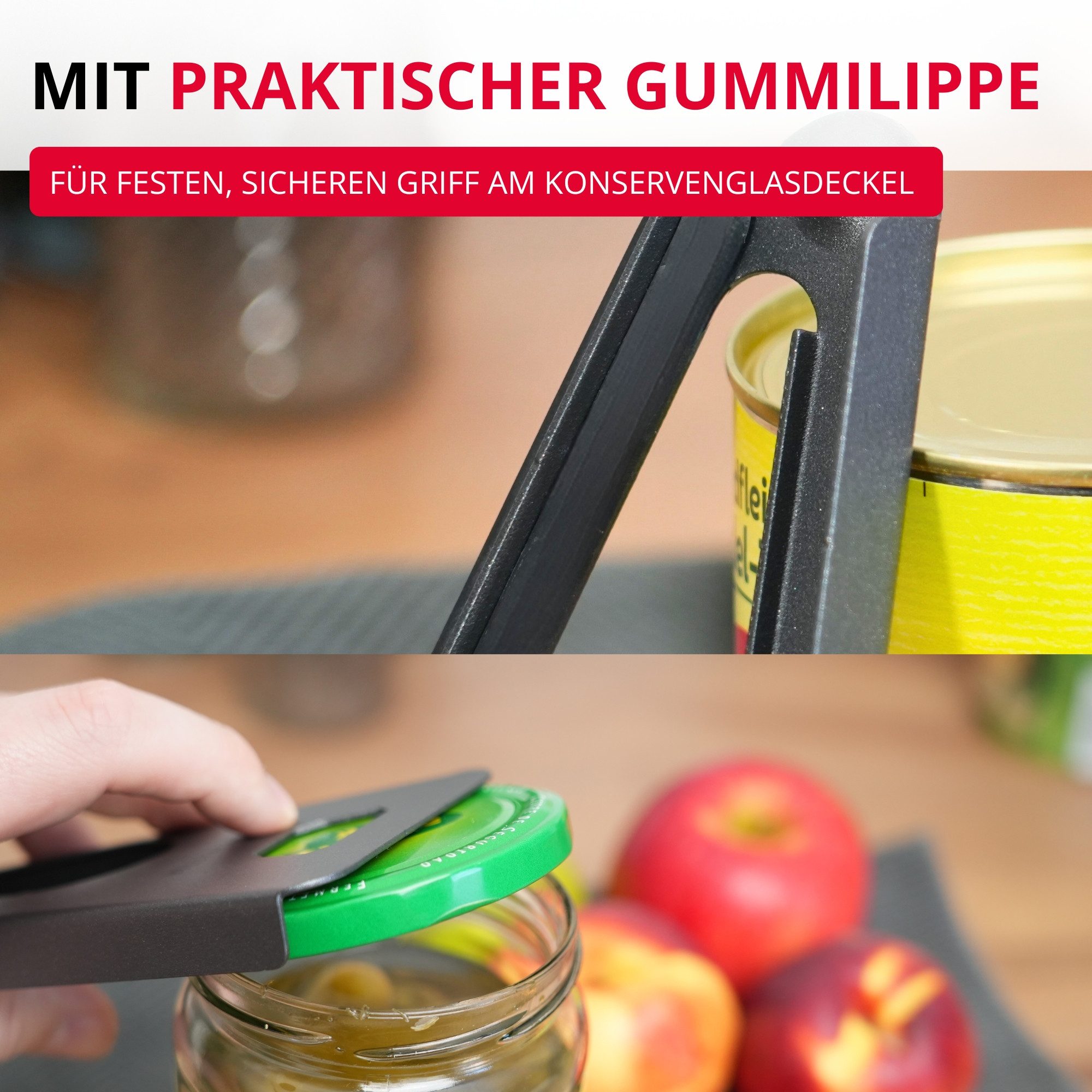 WESTMARK Dosenöffner Twist Black Edition, Öffner für Schraubgläser, Universalöffner, griffige Haptik