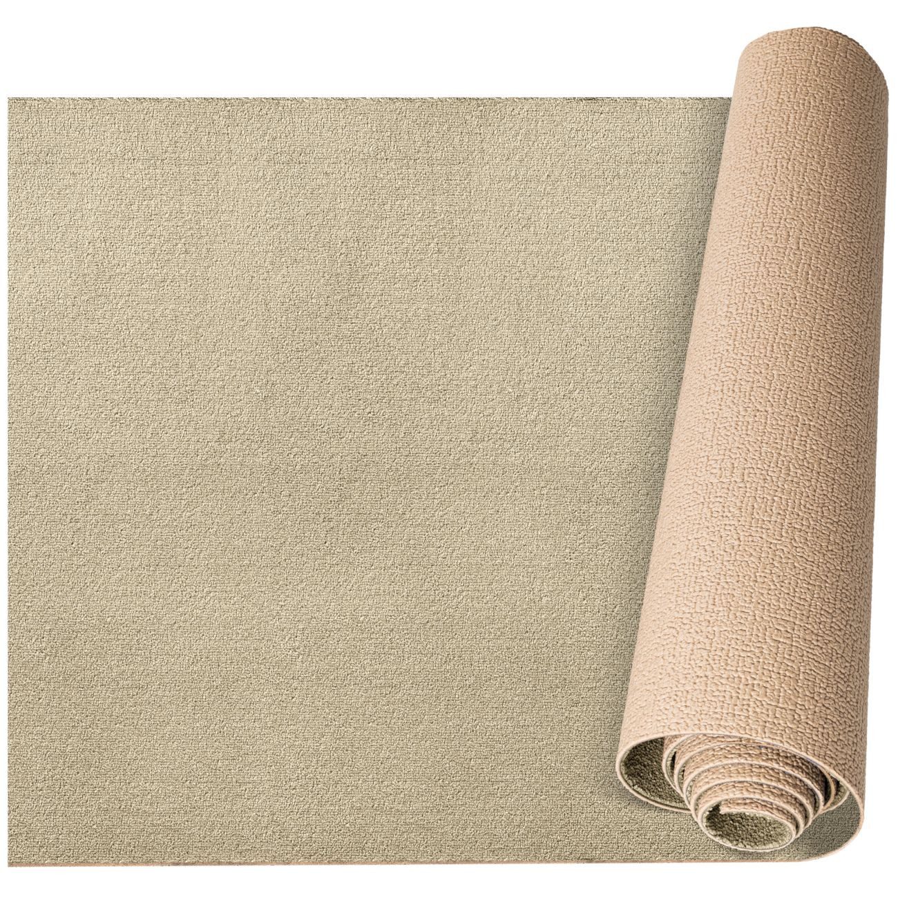 ANRO Küchenläufer HomeLoop Meterware Mikrofaser Küchenmatte rutschhemmender Rücken, Rechteckig, Höhe: 3 mm, saugstark zuschneidbar Größe: 100x60cm Einfarbig Beige