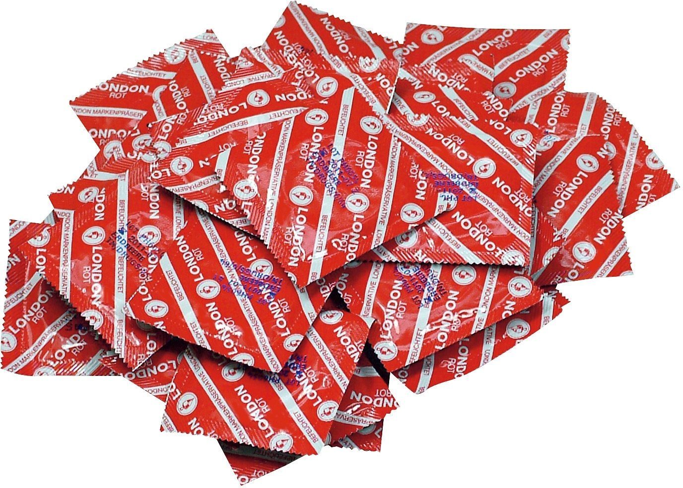 Erdbeeraroma rot St., 100 mit Packung, Kondome London durex