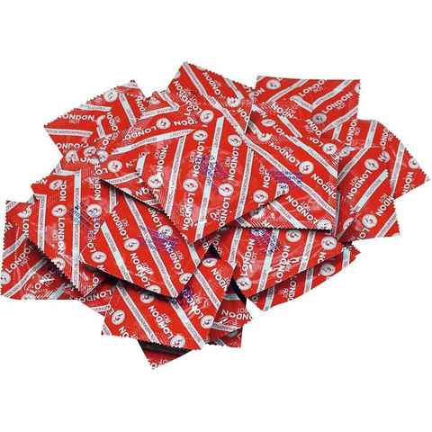 London Kondome rot Packung, 100 St., mit Erdbeeraroma