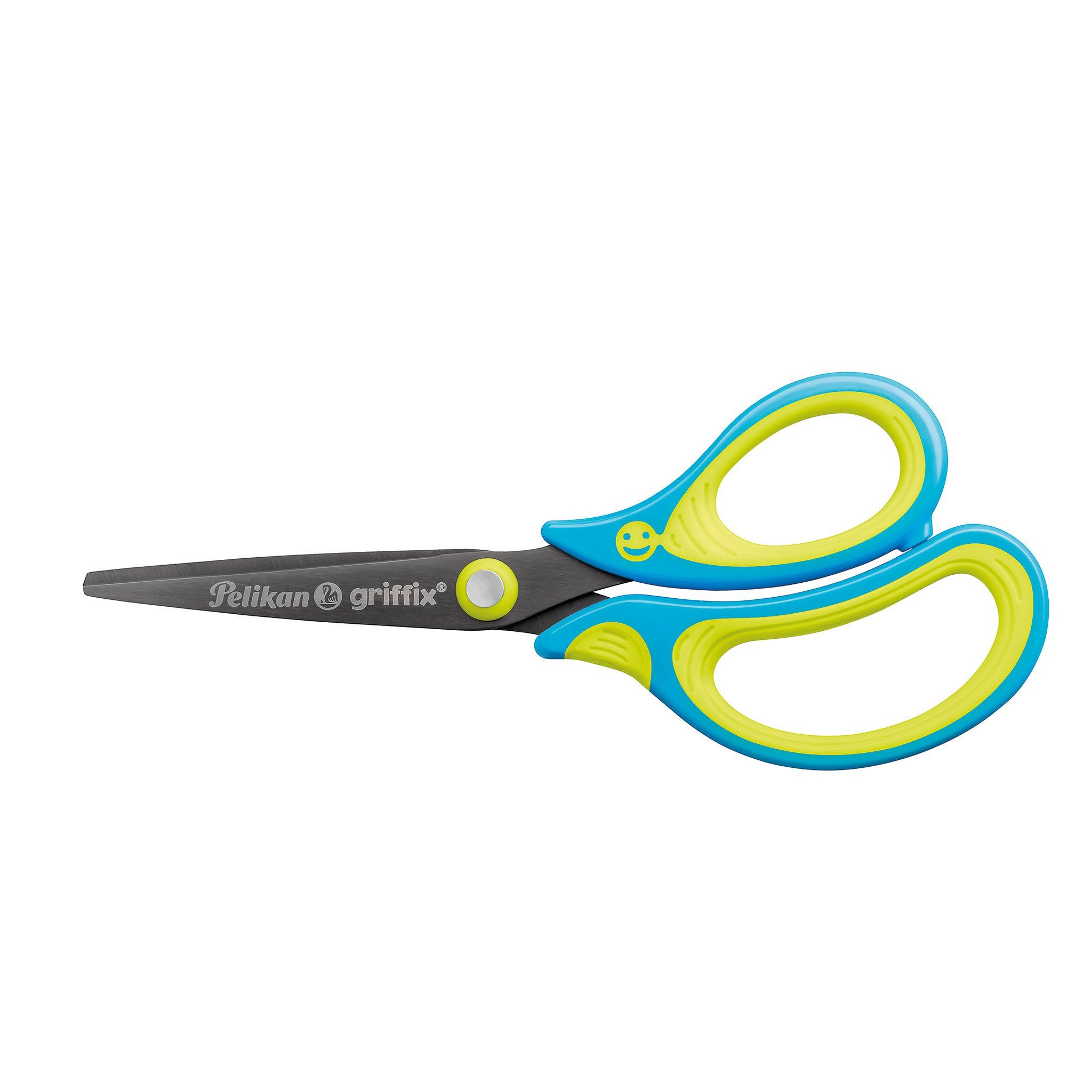 Pelikan Haushaltsschere Pelikan griffix® Schulschere spitzf für Rechtshänder / Farbe: Neon Fre