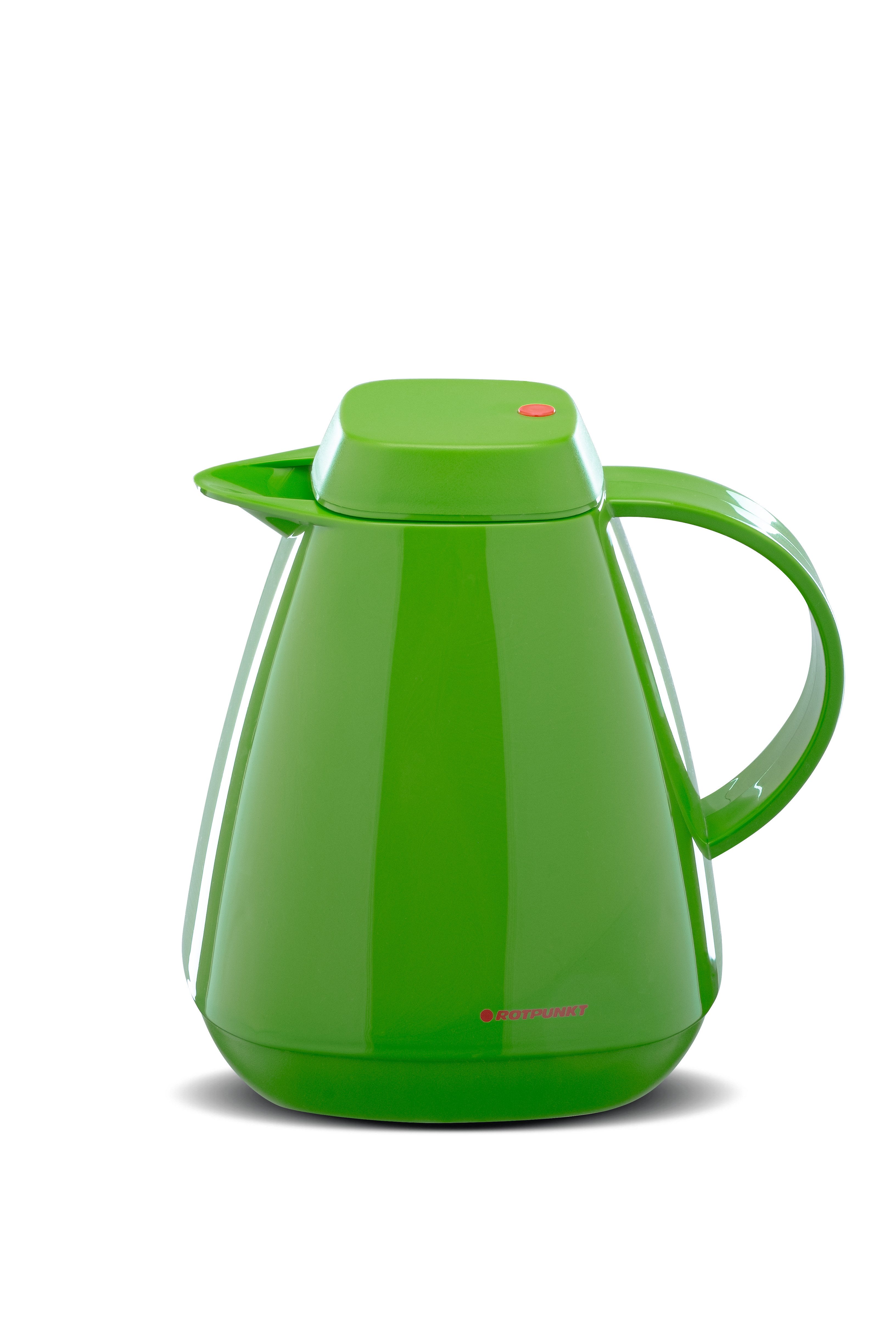 ROTPUNKT Isolierkanne 1,0 Liter 650 Glaseinsatz I hochwertig I Thermokanne I 24 Std heiß, (Kaffeekanne I Teekanne), robust und auslaufsicher