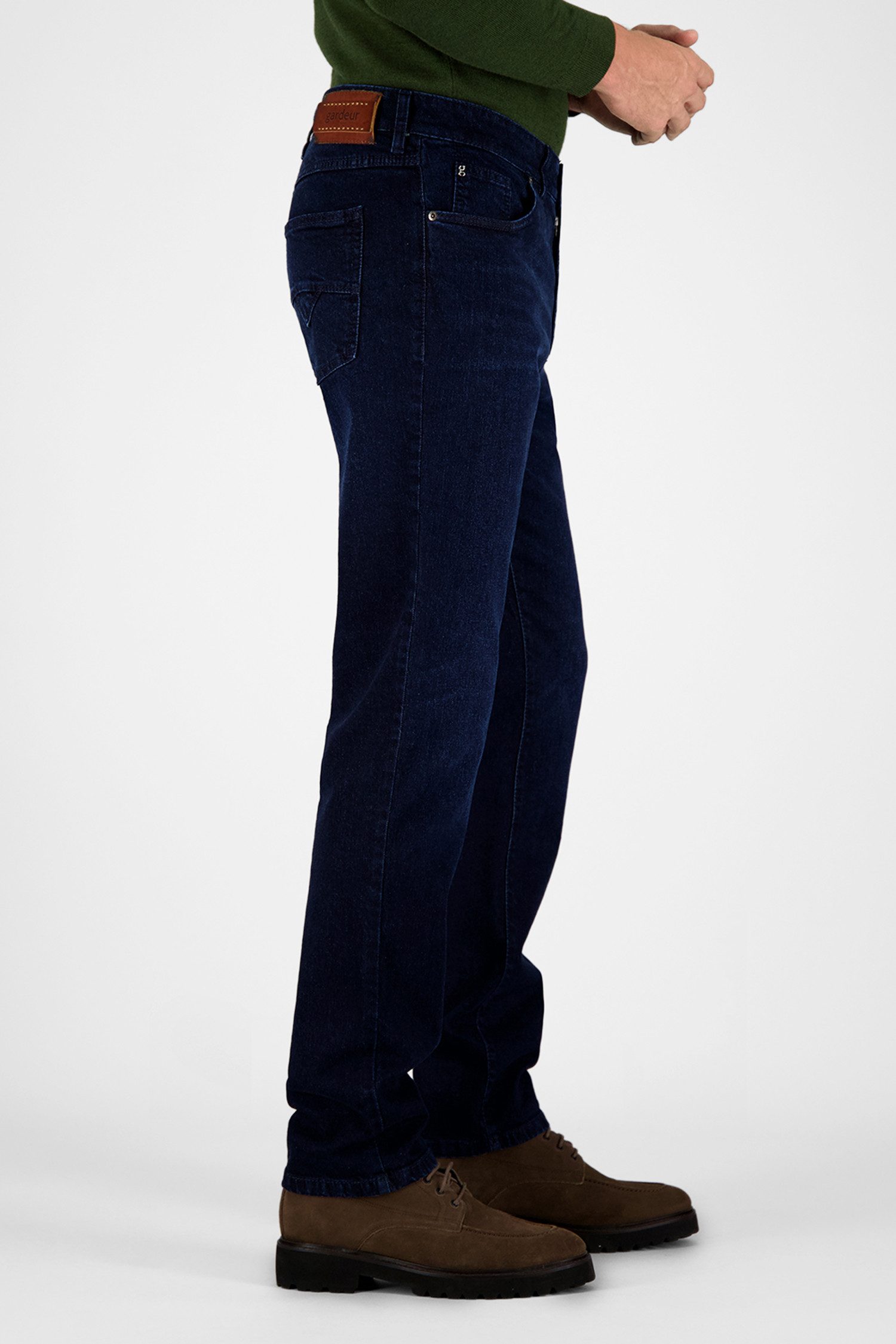 Atelier GARDEUR Tapered-fit-Jeans NEO-471221-7169 Regular Fit dark rinse used Authentischer Used-Look mit Stretch und robuster Steppnaht