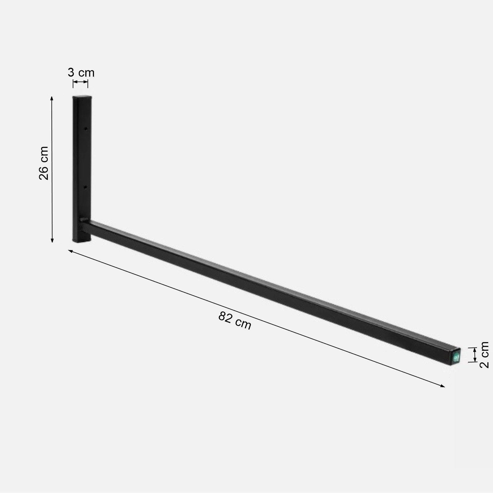 QLS Dachbox-Halterung BOX80, (Wandhalterung Dachkoffer Skibox Geräte Halter 82,5x24 cm)