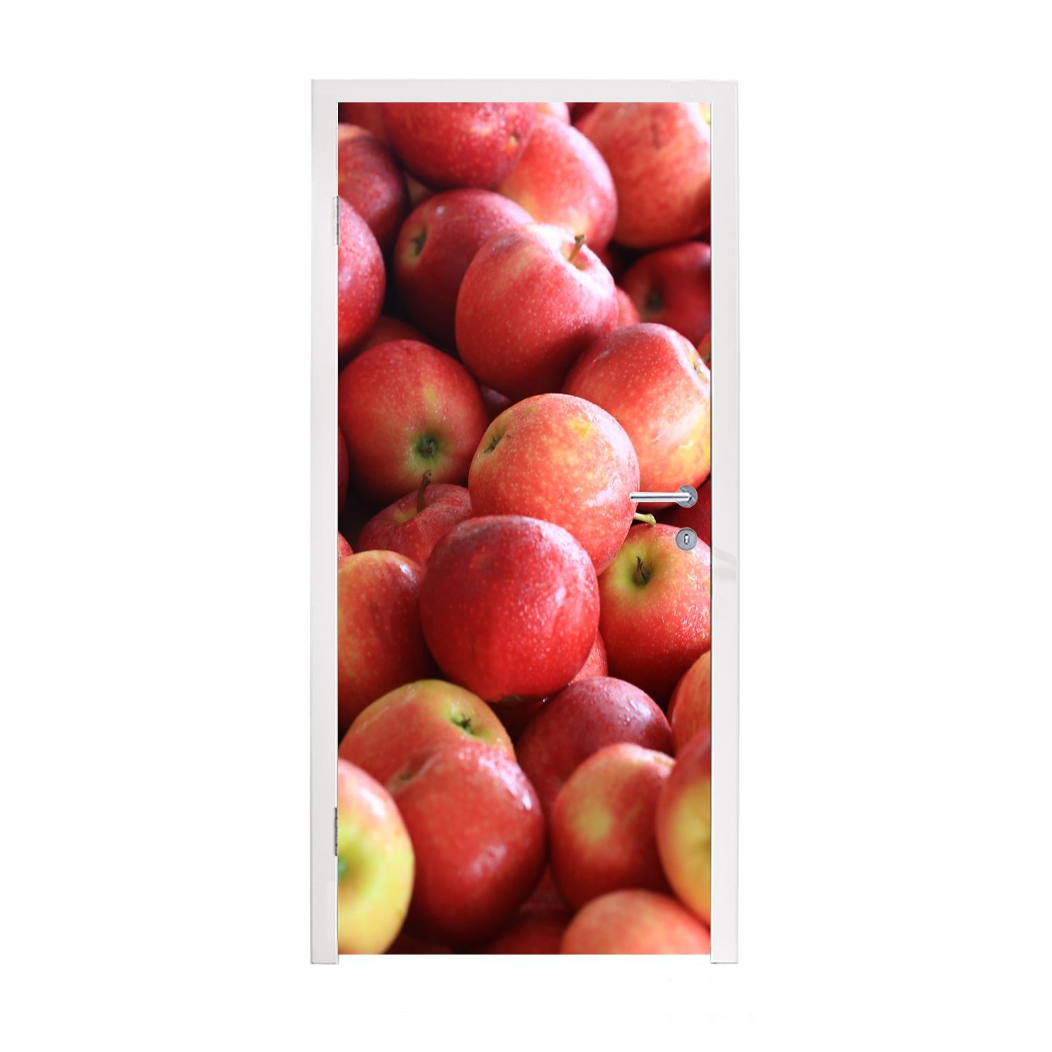 MuchoWow Türtapete Apfel - Rot - Obst, Matt, bedruckt, (1 St), Fototapete für Tür, Türaufkleber, 75x205 cm