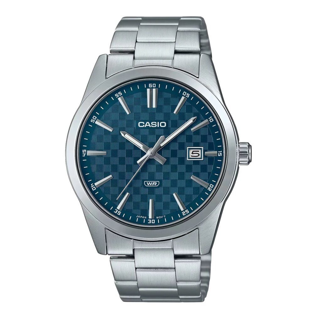 CASIO Luxusuhr Herrenuhr DATE CARBON LOOK DIAL - PETROL BLUE (41 mm)