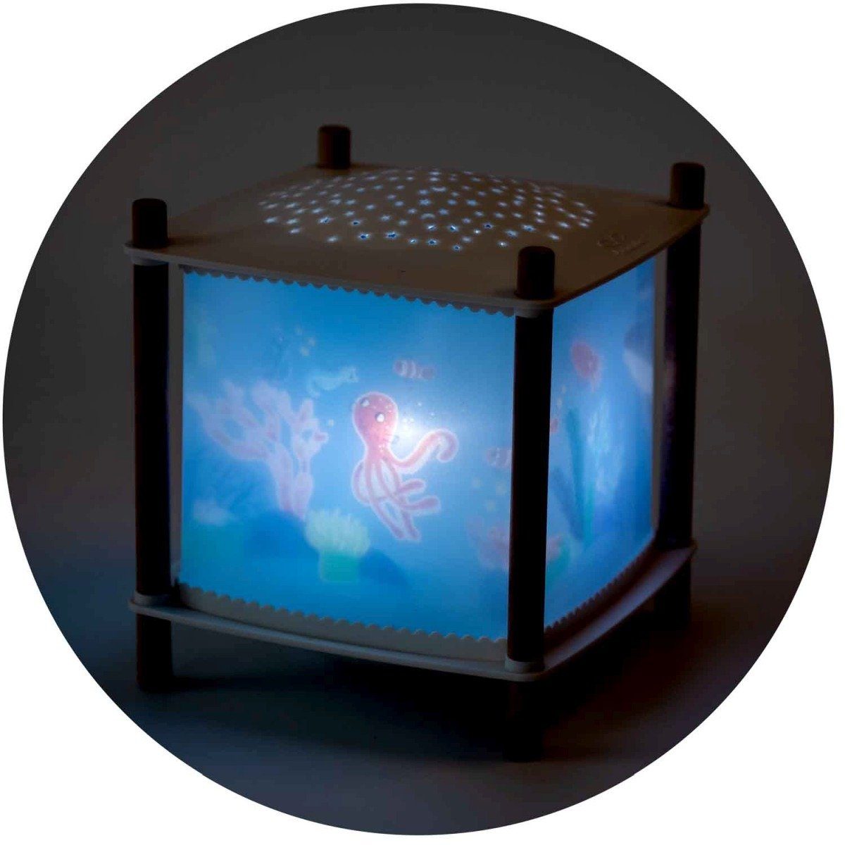 Moulin Roty Nachtlicht Magische Lampe Paulie Sternenhimmel 3 Schlaflieder Bluethoot USB Kabel