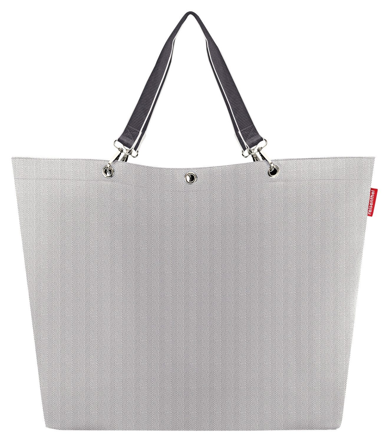 REISENTHEL® Tragetasche SHOPPER XL, Grau, Schwarz, Polyester, (1-tlg), mit Reißverschluss, wasserabweisend