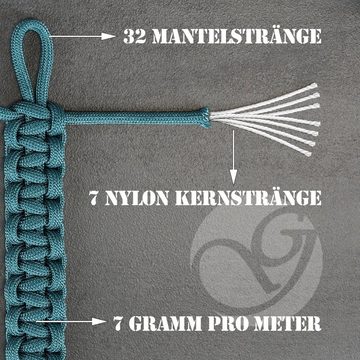 Ganzoo Paracord 550 Seil Glitter-Cord für Armband, Leine, Hunde-Halsband, 30m Seil