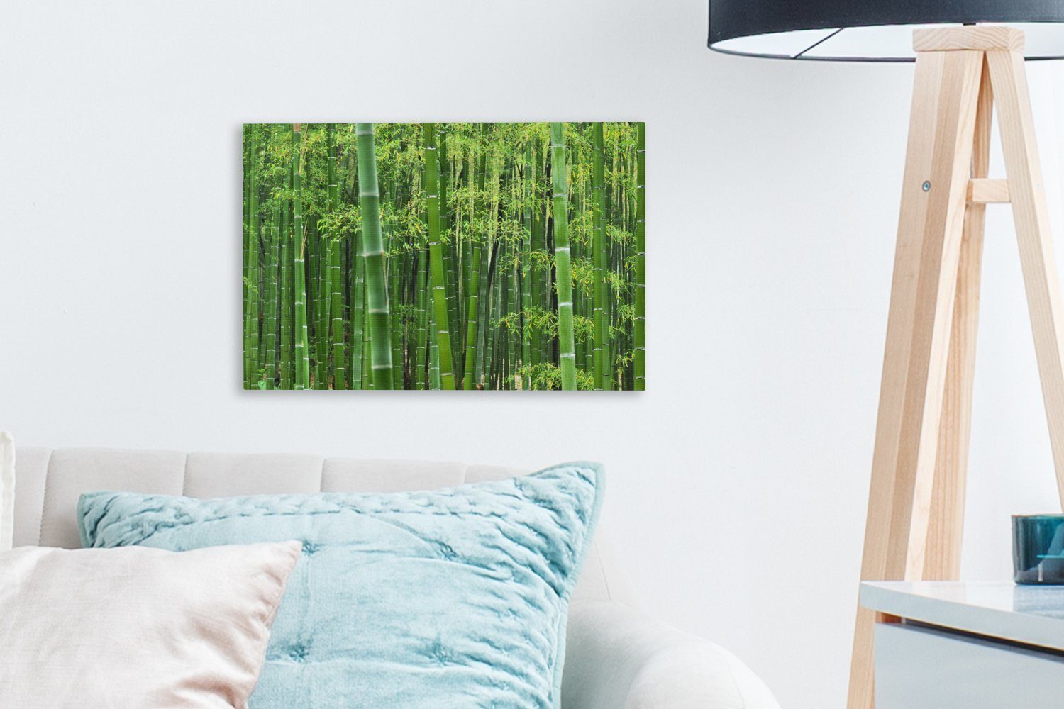 OneMillionCanvasses® Wandbild Bambuswald, Aufhängefertig, 30x20 Leinwandbilder, Leinwandbild St), cm (1 Wanddeko,