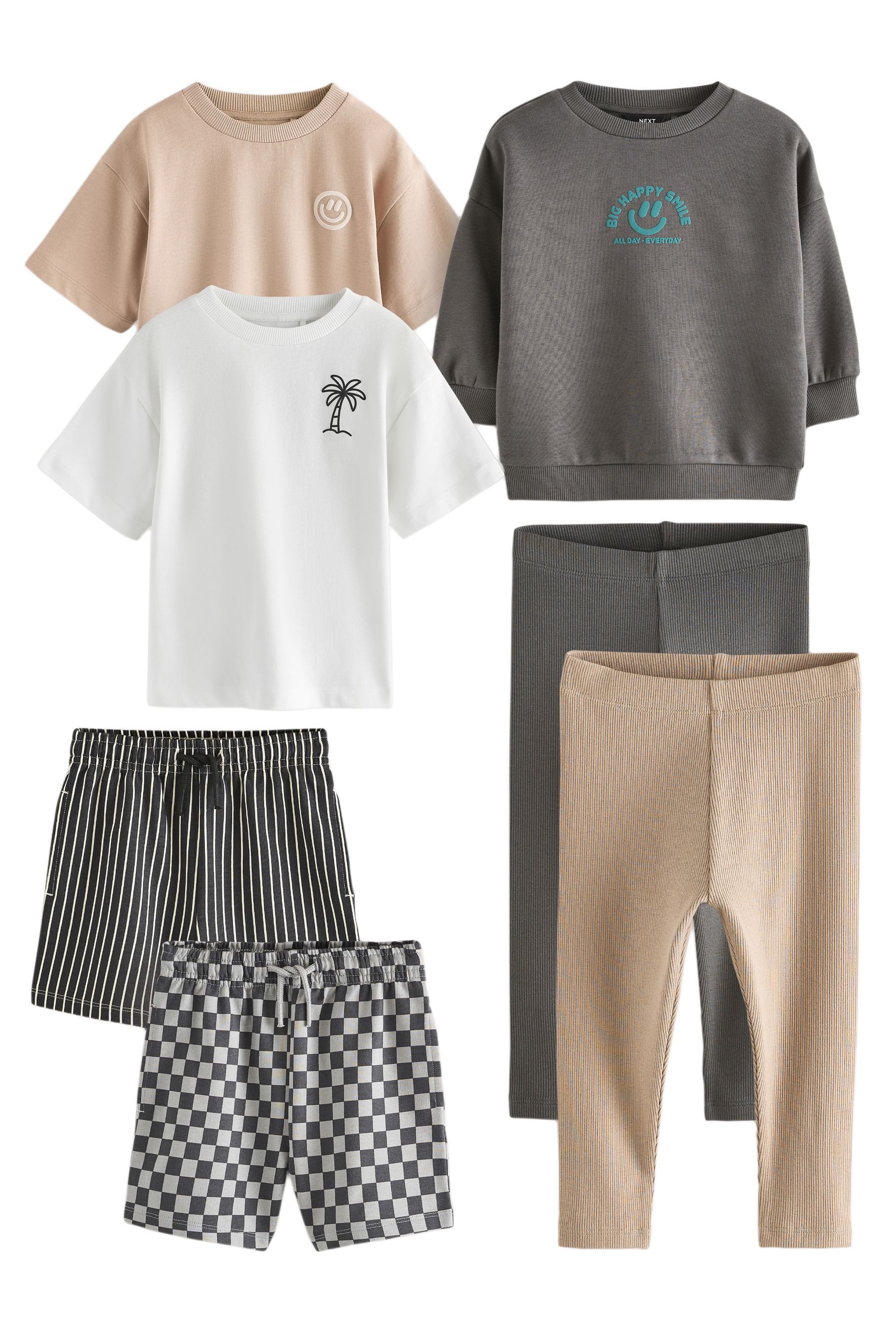 Shirt & Shorts Oberteil und Shorts, 7-teiliges Set