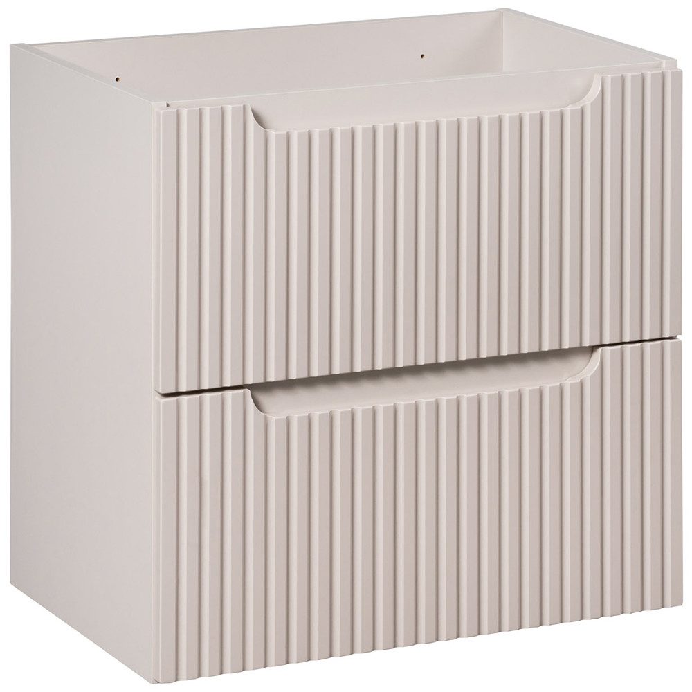 Lomadox Unterschrank NEWPORT-56-CASHMERE Waschtischunterschrank, kaschmir mit gerillter Front, ca. 60/57/39cm – Bild 3 von 5