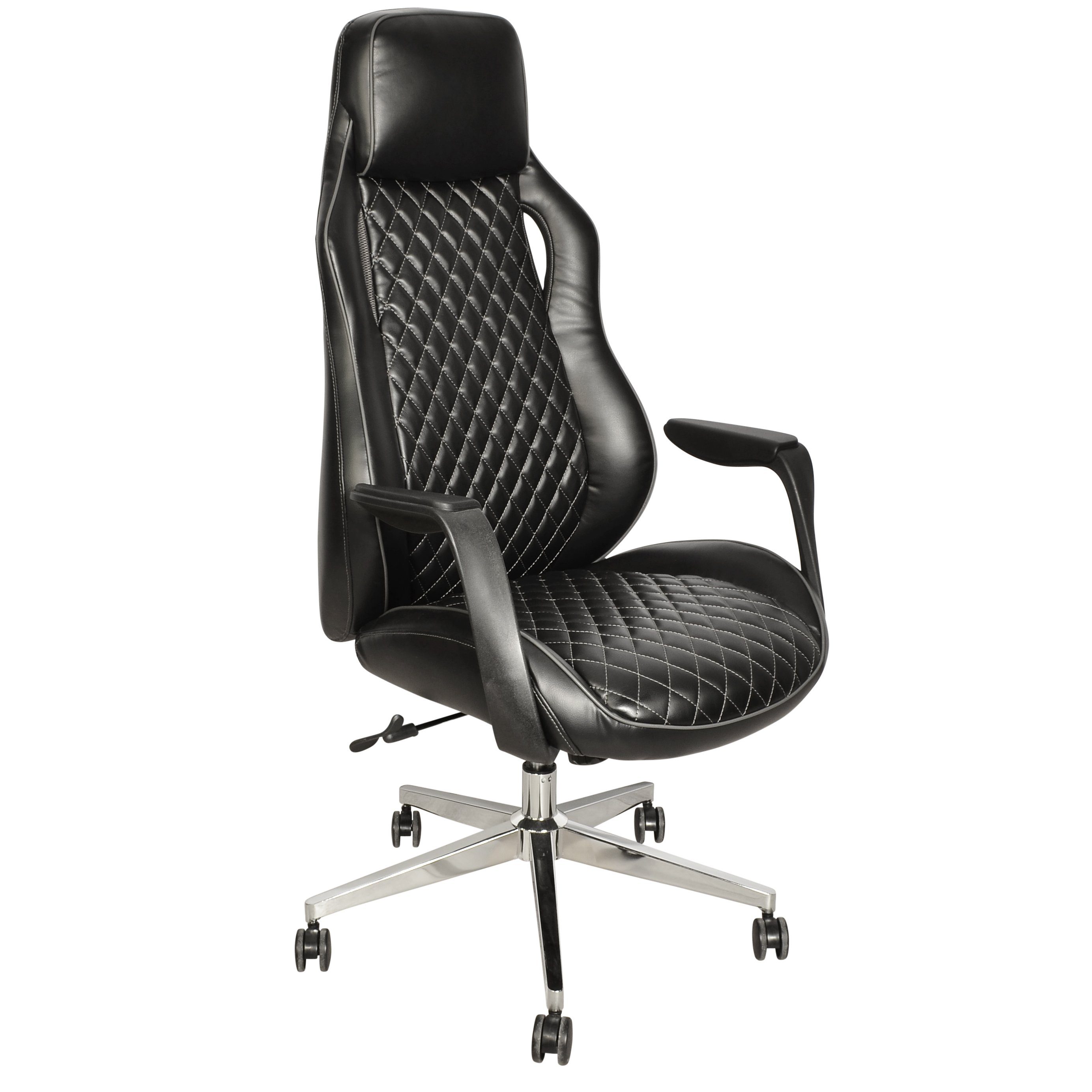 (Kein Rider Kijng Set) - Ergonomischer Chefsessel Chefsessel Gamingstuhl Lederfaserstoff Schwarz