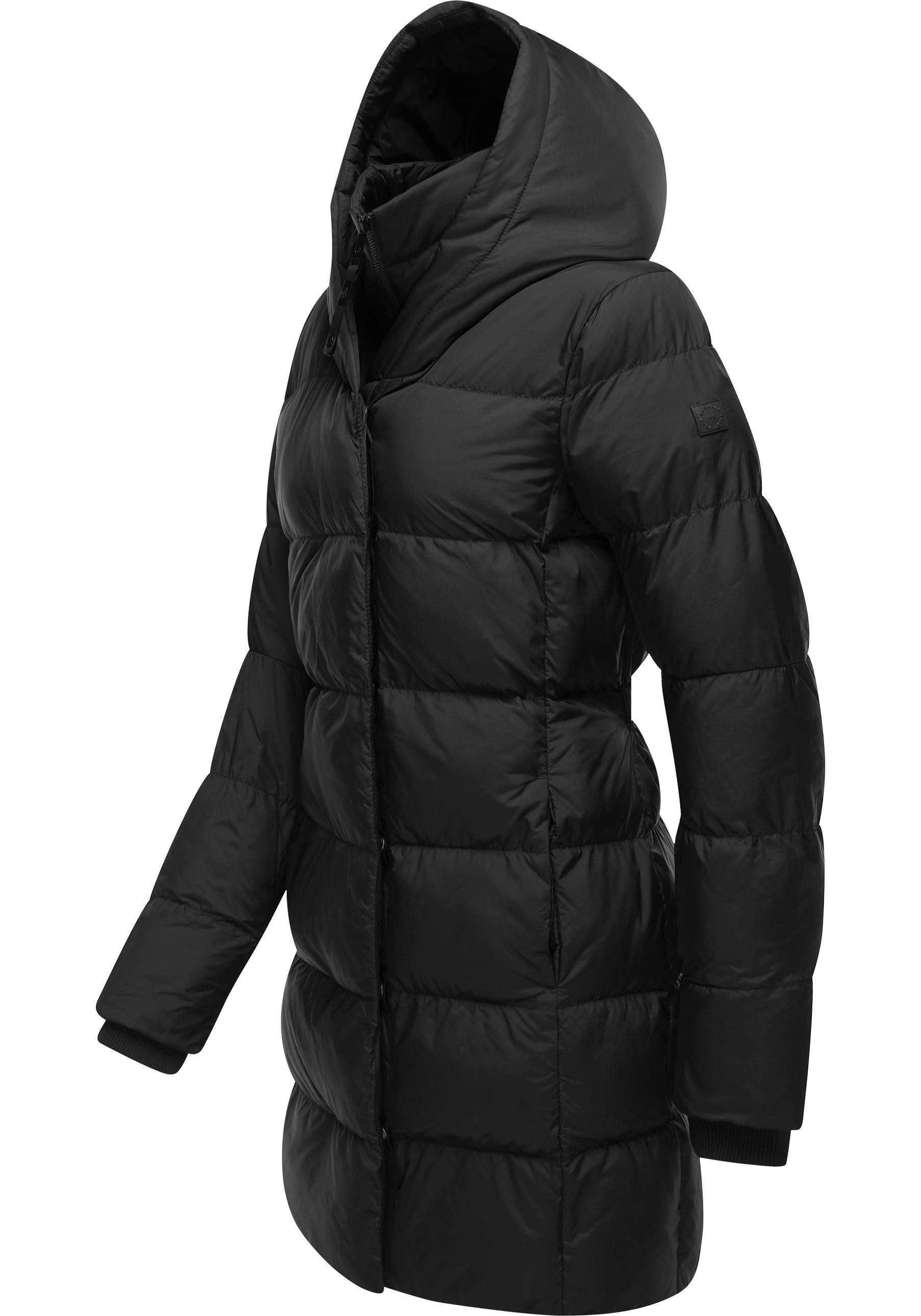 Ragwear Kurzmantel Niara stylischer, gesteppter Wintermantel mit gefütterter Kapuze