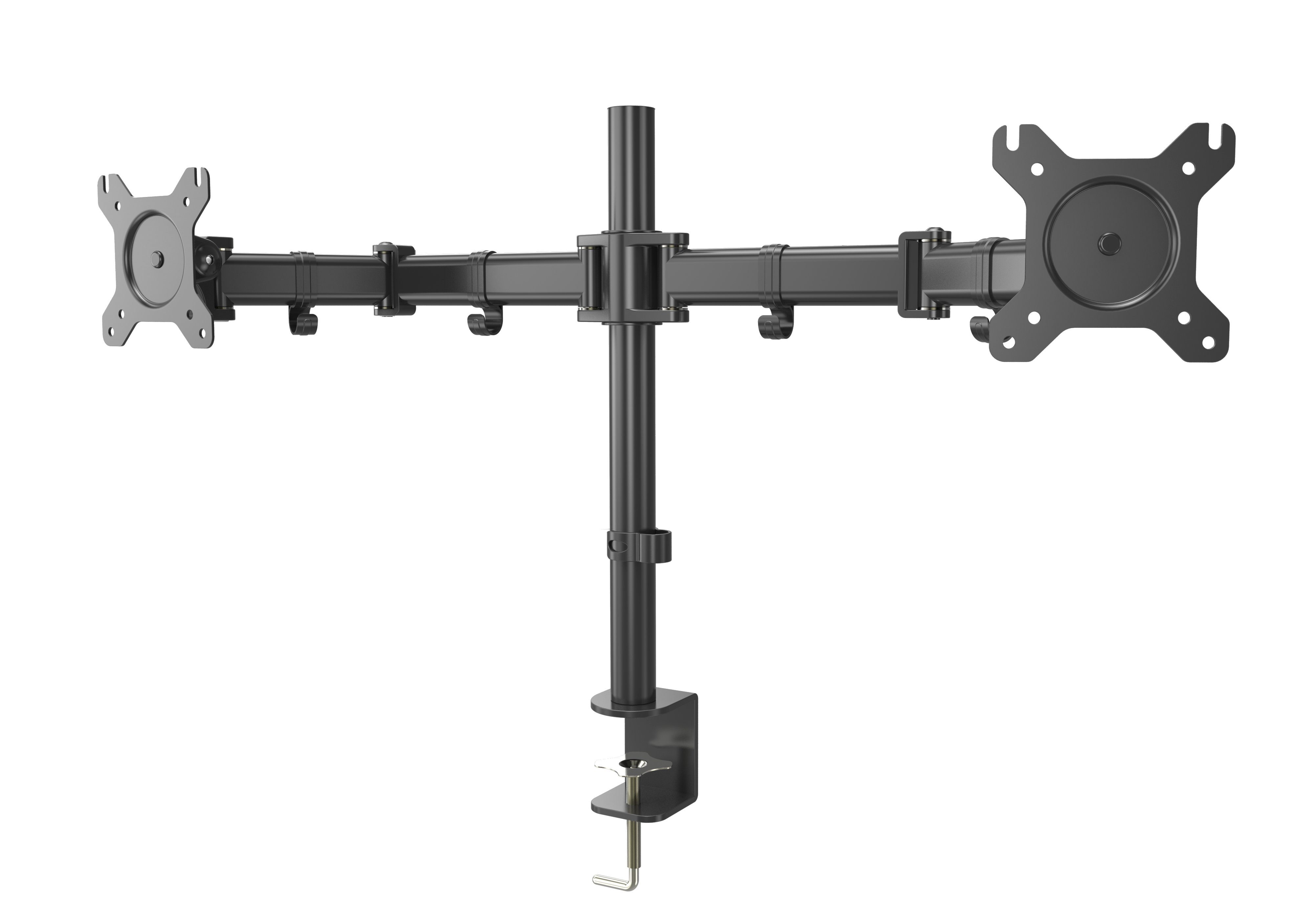 HFTEK Monitor-Halterung HF29DB, (Tisch-Halterung - Mounts für2 Bildschirme von 13 bis 27 Zoll)