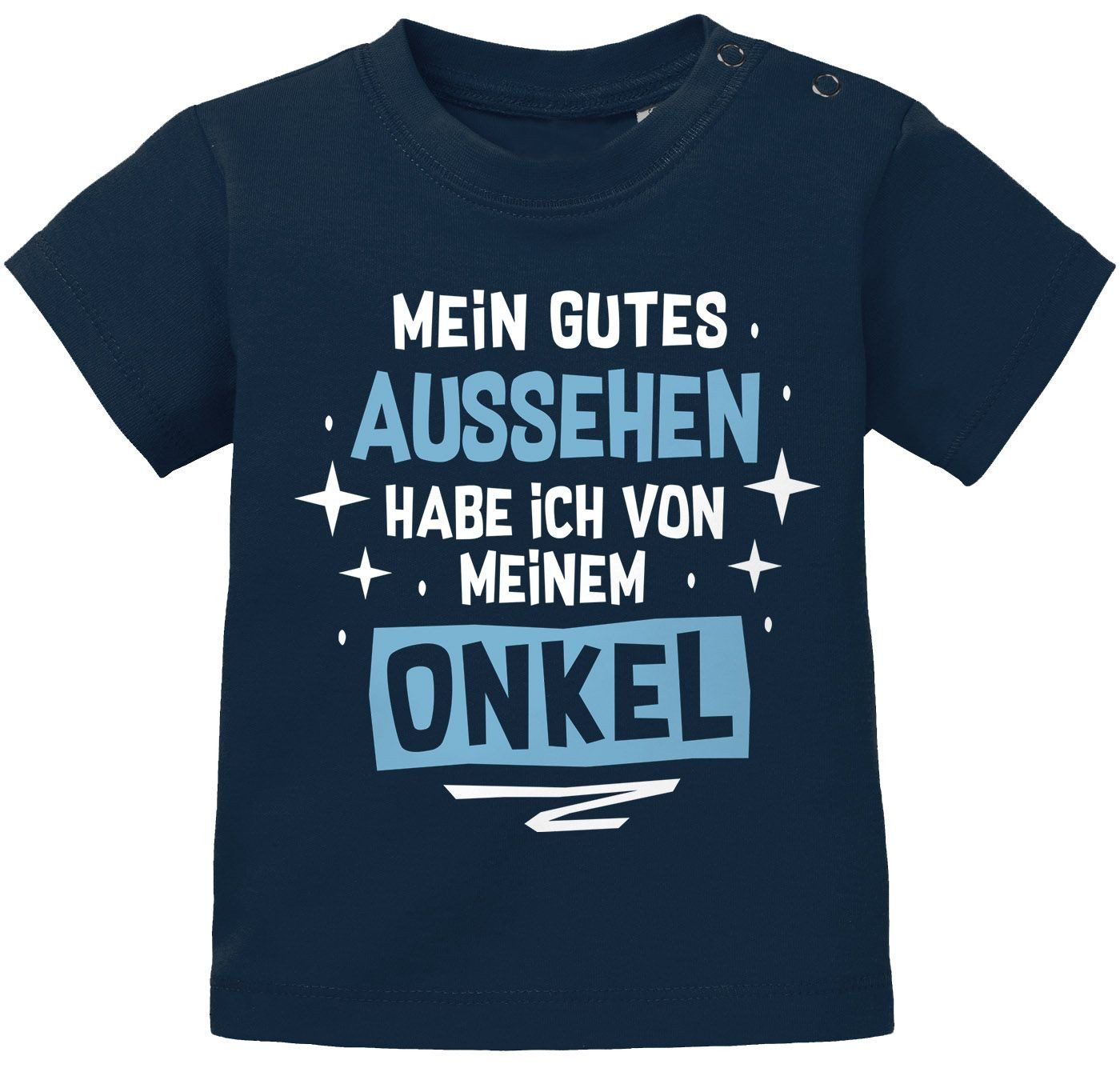 Print-Shirt Baby T-Shirt kurzarm Mein gutes Aussehen hab ich von meiner Tante /