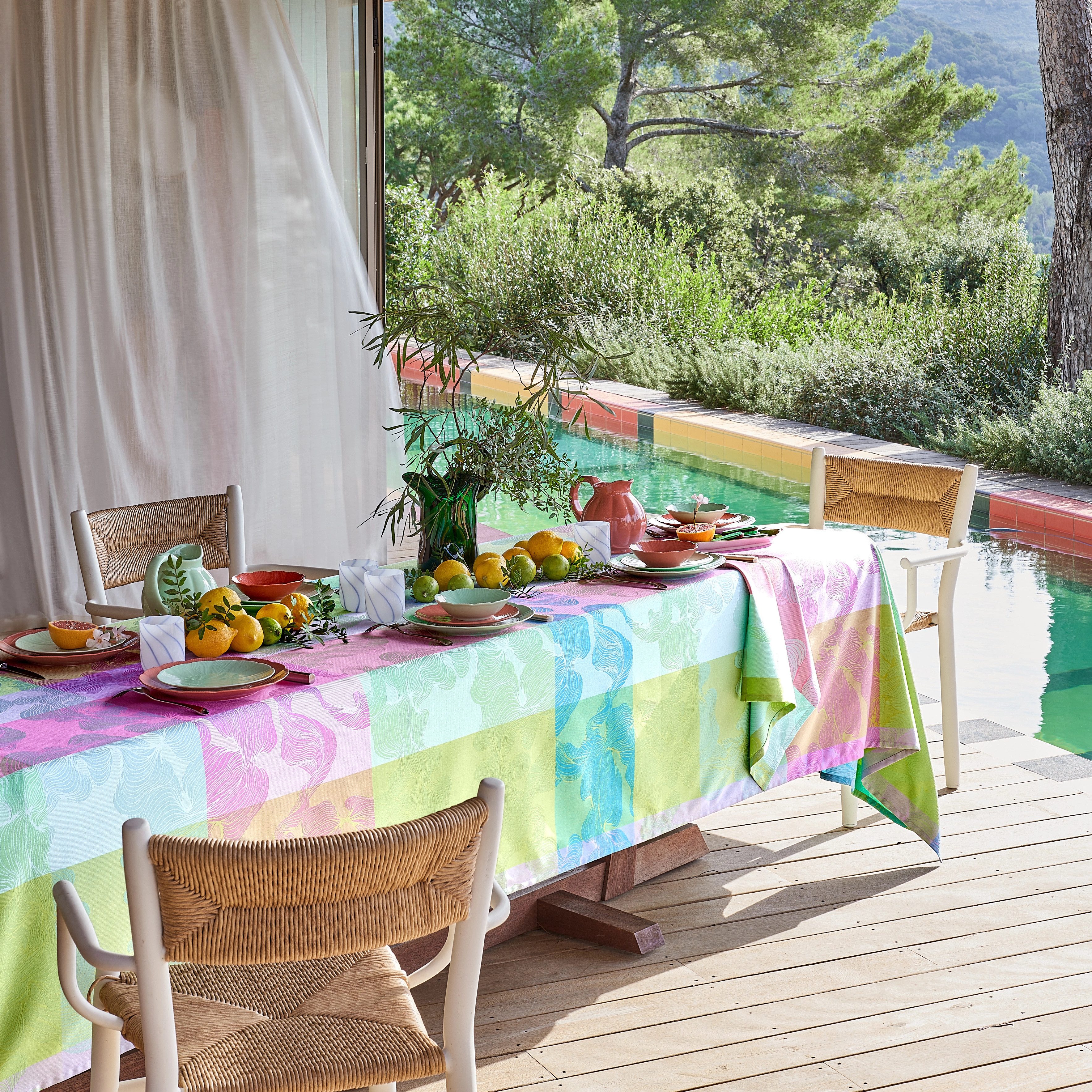 Garnier Thiebaut Tischdecke Mille Vertiges Ara - beschichtet/abwaschbar