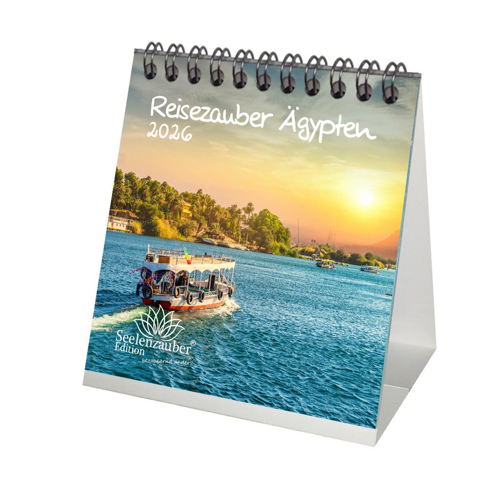 Seelenzauber Tischkalender Reisezauber Ägypten Tischkalender 10cm x 10cm für 2026 Ägypten