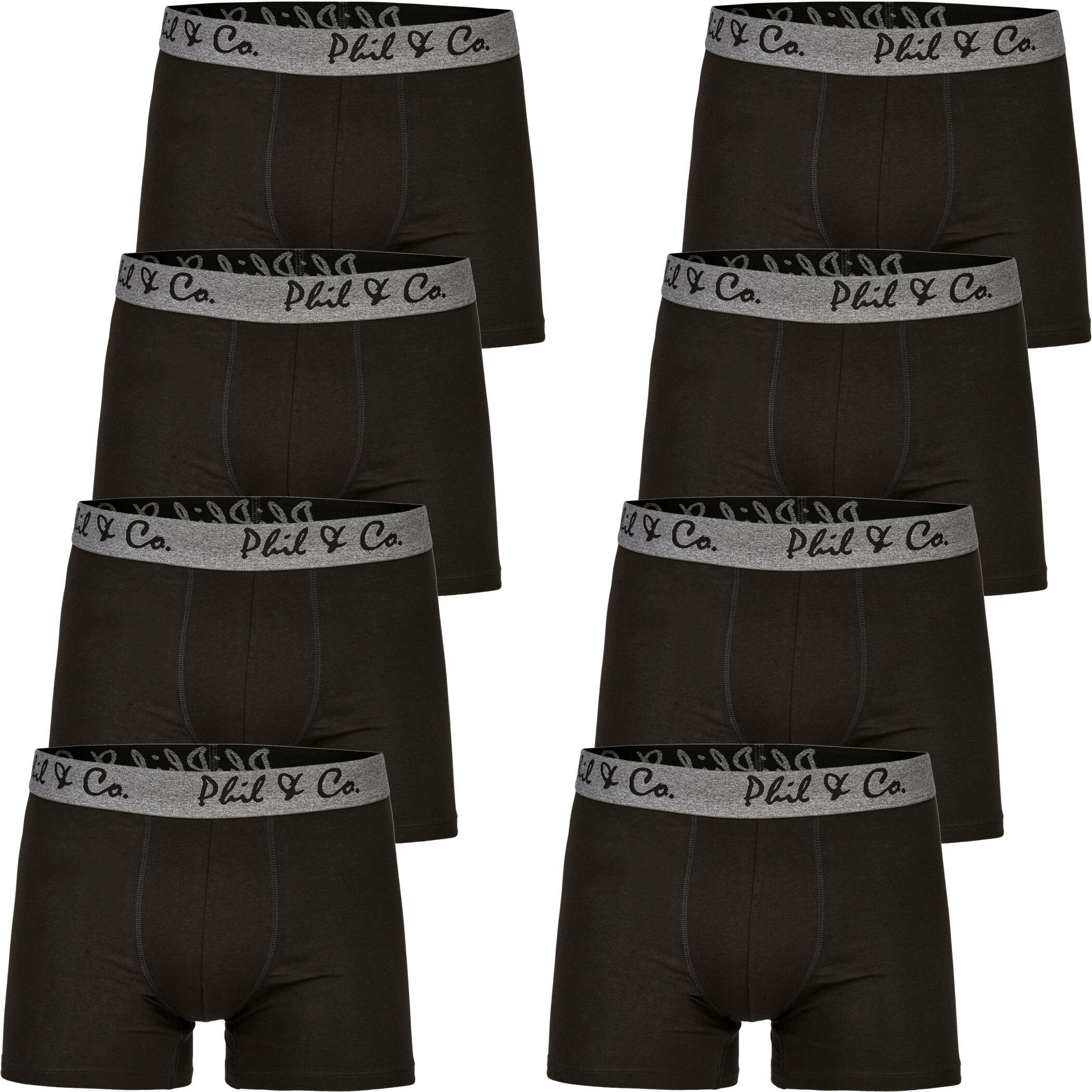 Phil & Co. Boxershorts 8er Pack Phil & Co Berlin Jersey Boxershorts Trunk Short Pant FARBWAHL (1-St) DESIGN 01